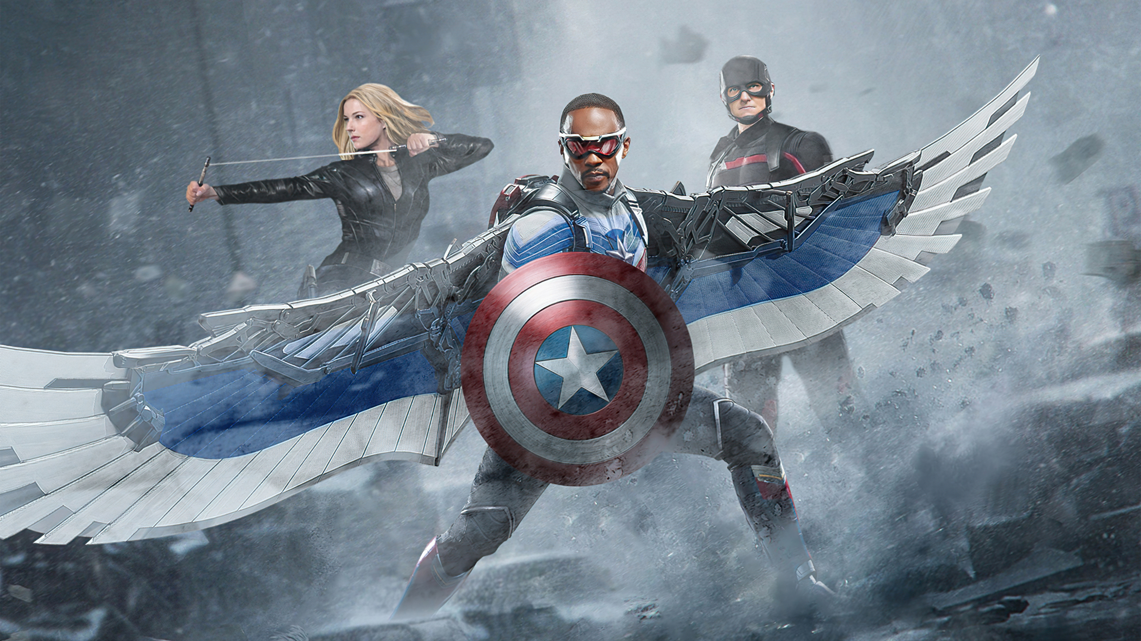 Return of Captain America, Blusky design, Ultra HD wallpaper, 3840x2160 4K Desktop