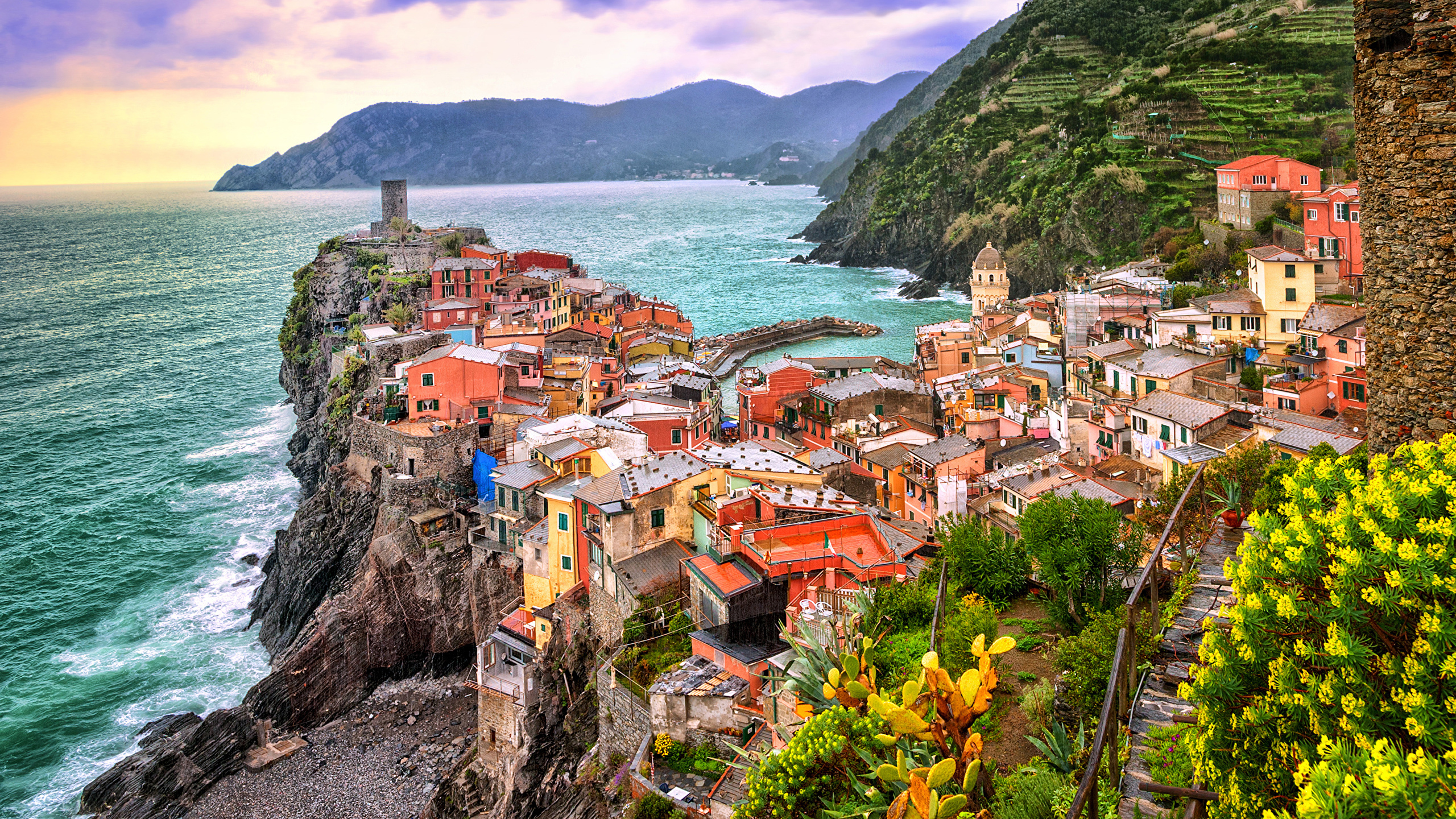 Cinque Terre, Travels, Liguria, Vernazza, 2560x1440 HD Desktop