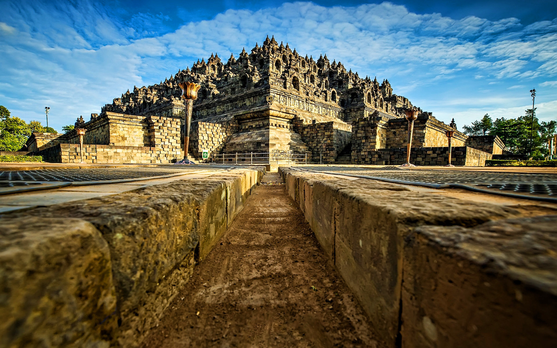 Borobudur, Buddhism, Java Island, Temple complex, 1920x1200 HD Desktop