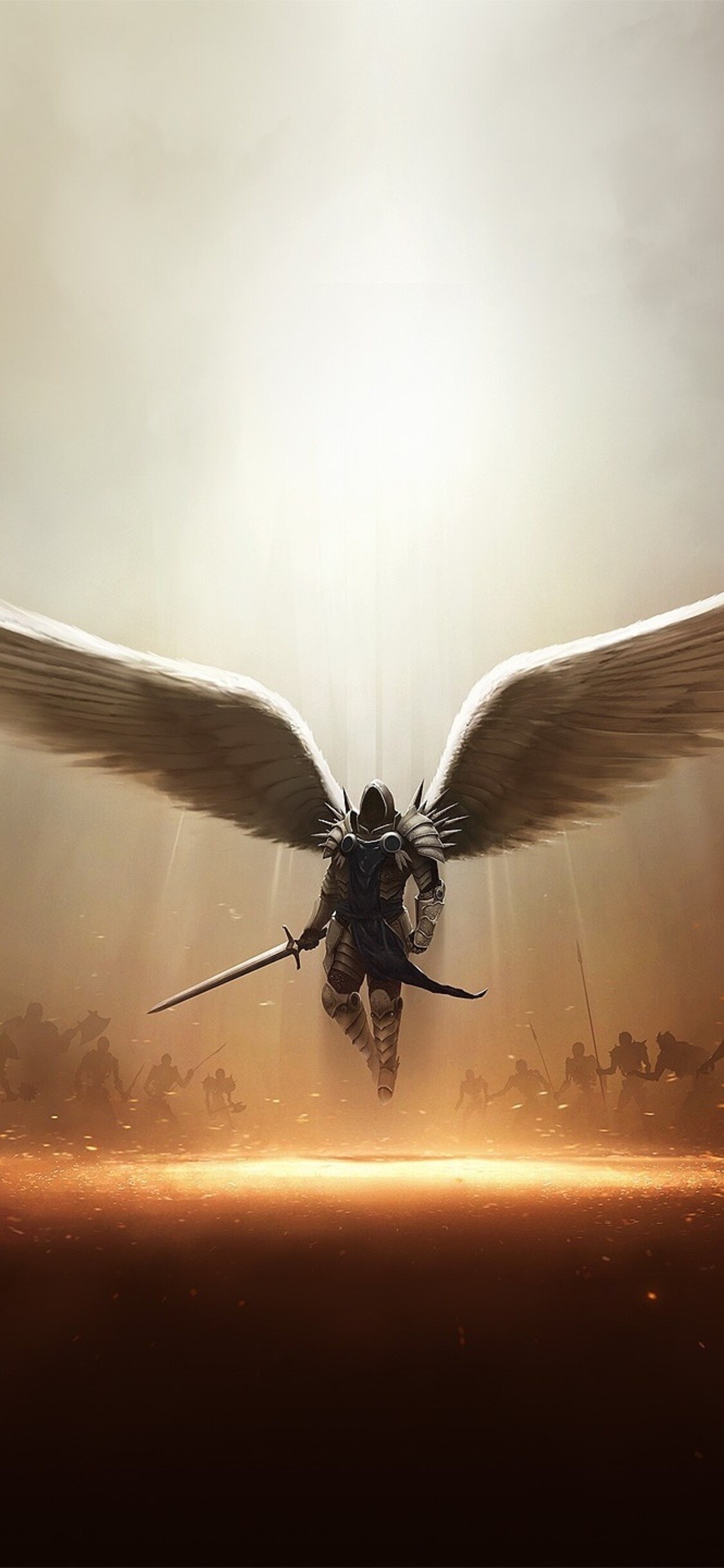 Diablo: Part 3, Tyrael, Archangel Of Justice. 1130x2440 HD Background.