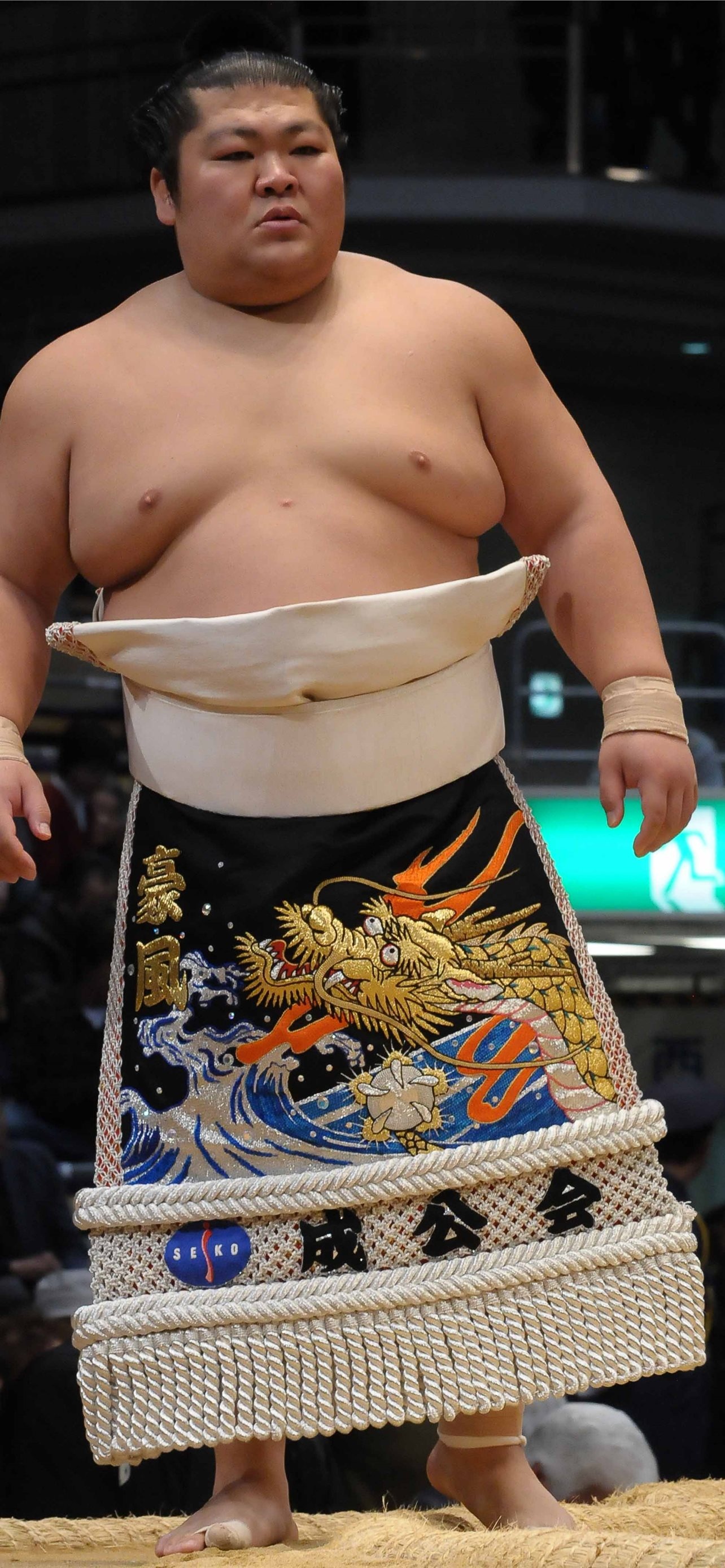Sumo: A rikishi - wrestler in a traditional Japanese form of combat sports. 1290x2780 HD Wallpaper.