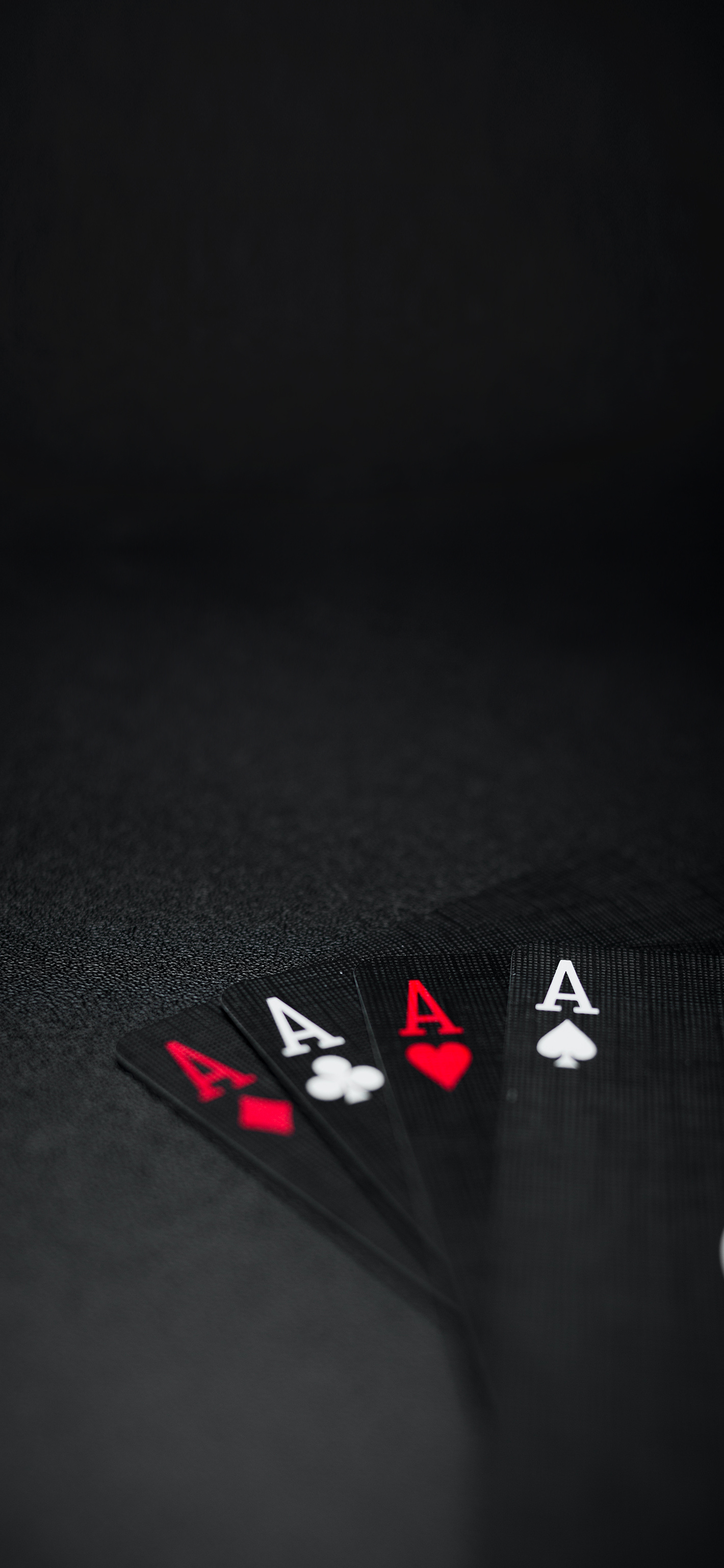 Poker: Black, Ace, AAAA, The highest card, Spades, Hearts, Diamonds, Clubs. 1420x3080 HD Wallpaper.