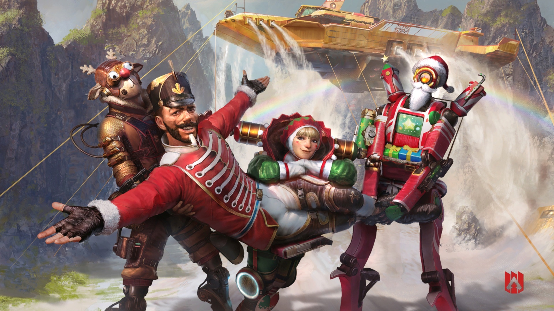 Apex Legends: Holo-Day Bash event, The "Winter Express" mode. 1920x1080 Full HD Background.