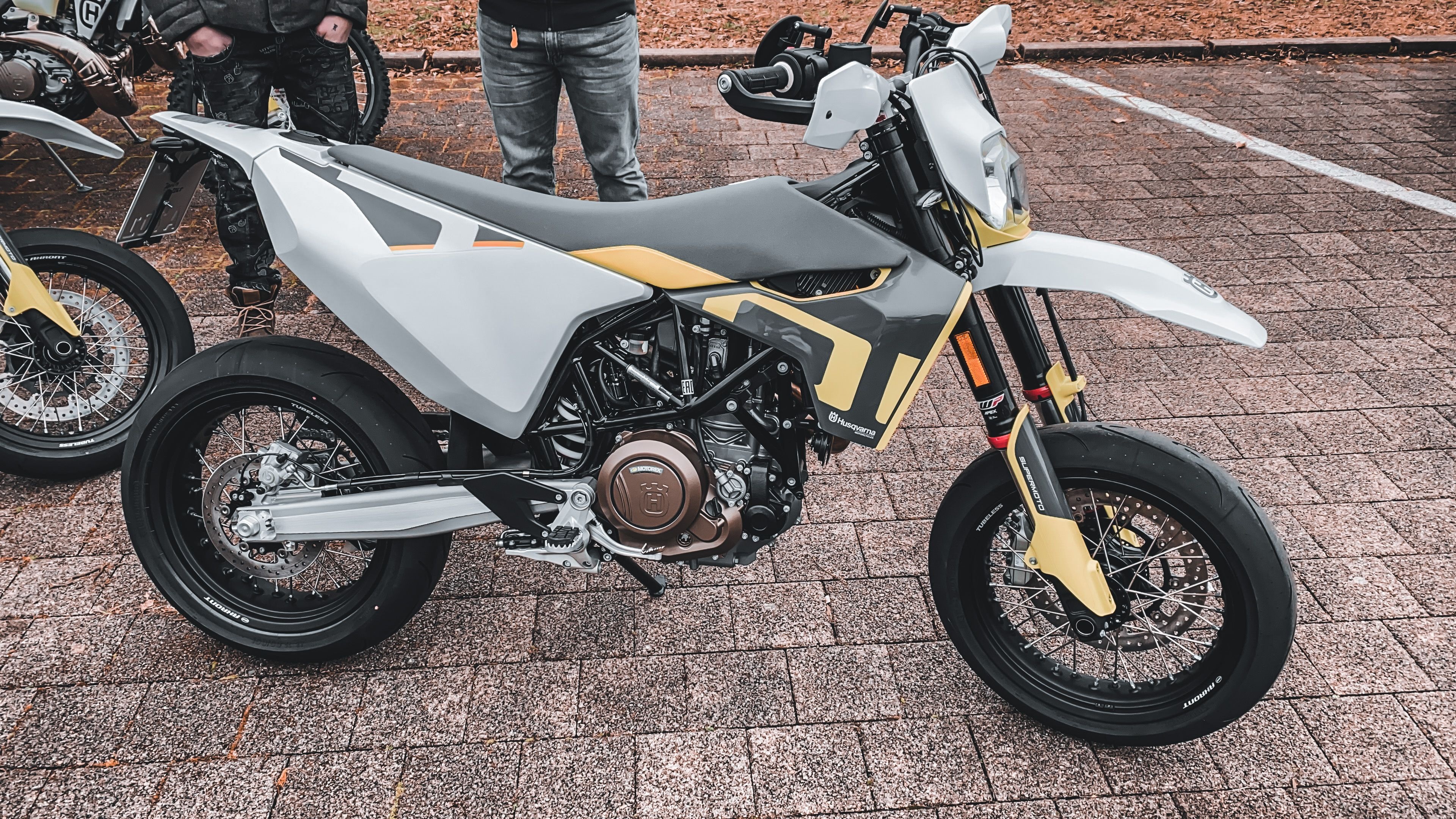 Supermoto: Husqvarna motorcycles, The hybrid sport, Street racing, dirt track and motocross. 3840x2160 4K Background.