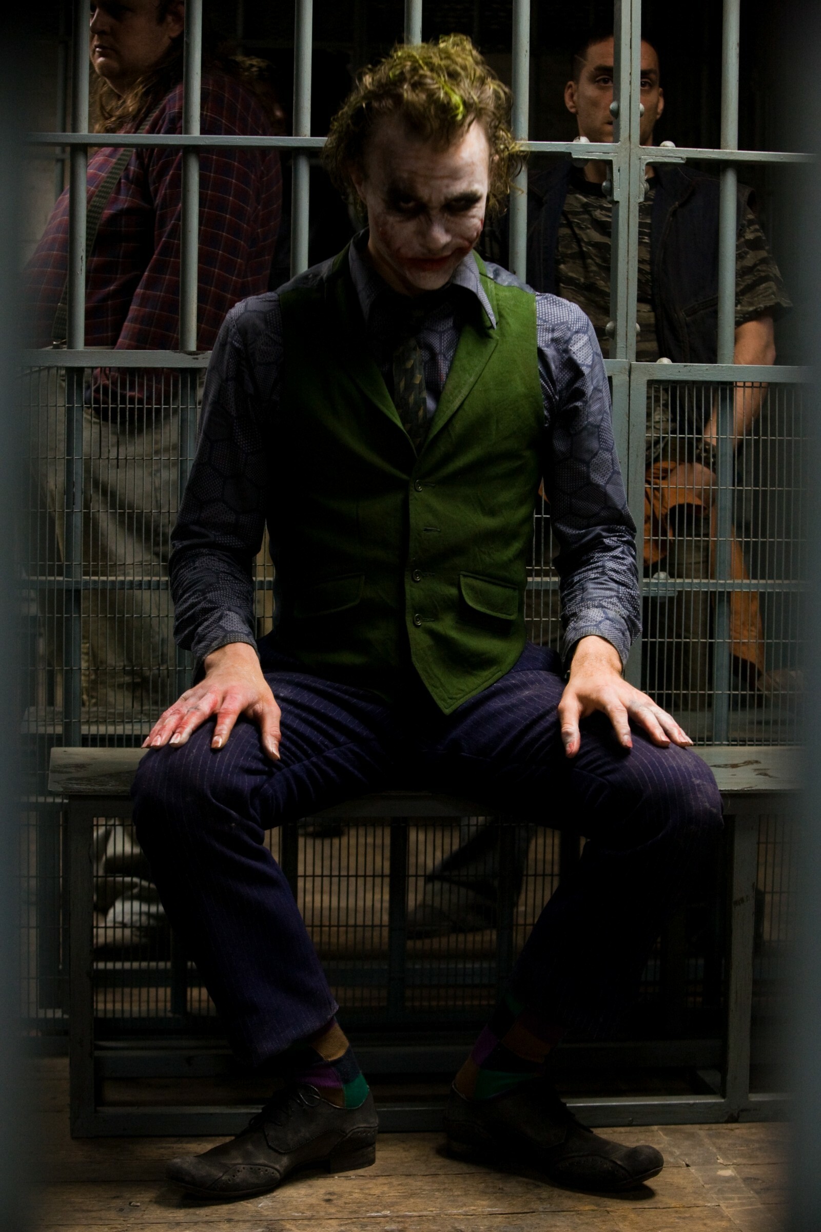 The Dark Knight: Heath Ledger as the Joker, a criminal mastermind and anarchist, Batman. 1600x2400 HD Background.