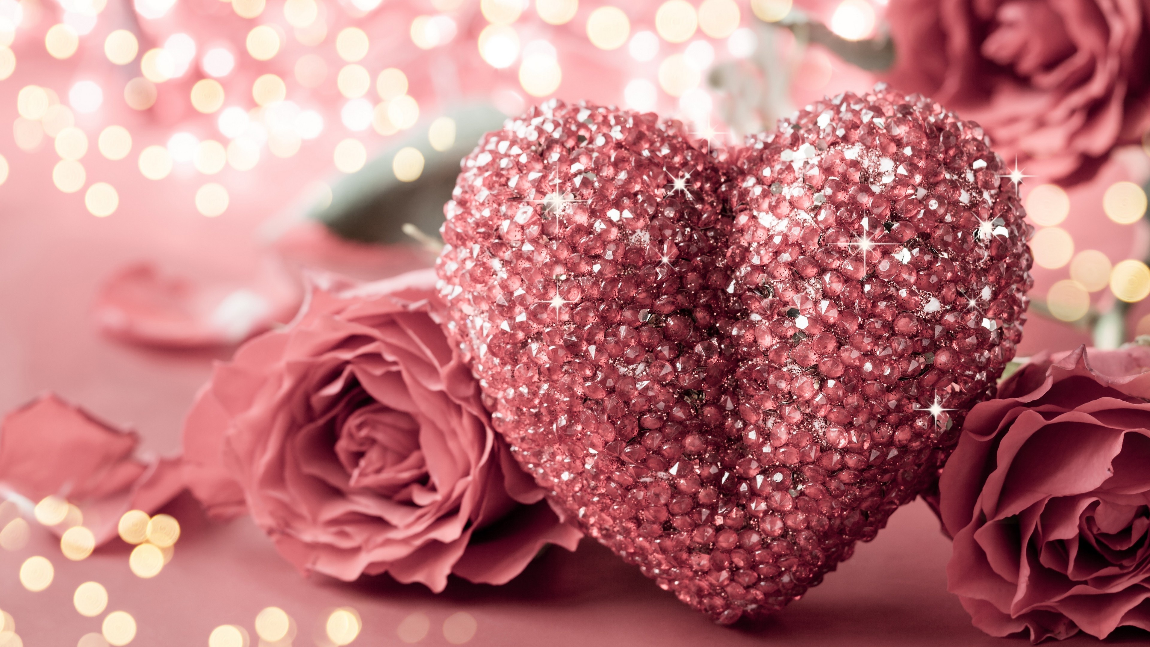 Hearts and Flowers, Romantic wallpapers, Love and beauty, Floral arrangements, 3840x2160 4K Desktop