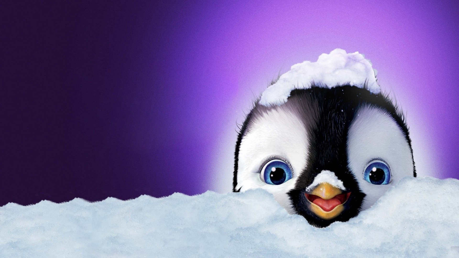 Happy Feet, Sequel streaming, Neon-lit dance, Animated penguins, 1920x1080 Full HD Desktop