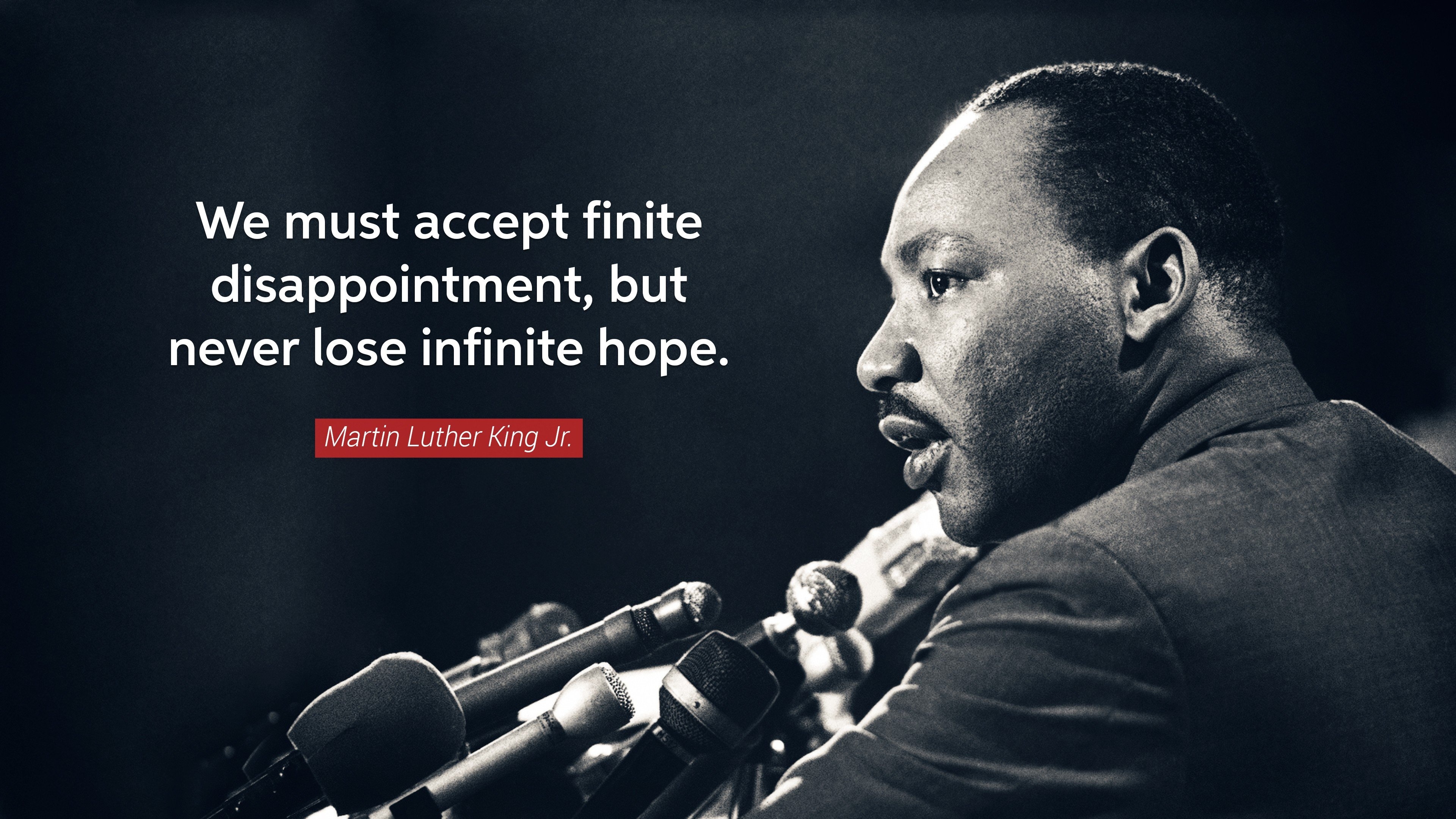 Inspirational quotes, Martin Luther King Jr., Minimalist design, Powerful words, 3840x2160 4K Desktop