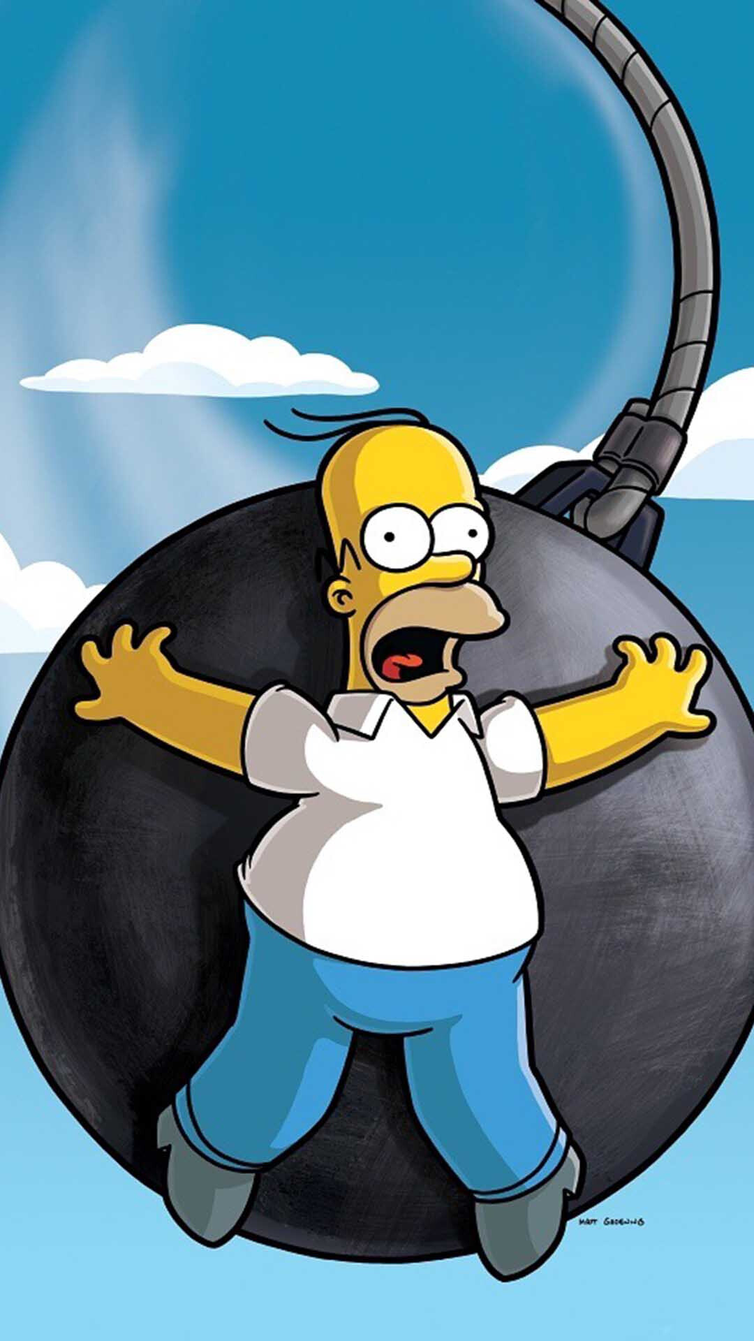 The Simpsons: Homer's exclamatory catchphrase of "D'oh!" has been adopted into the English language. 1080x1920 Full HD Wallpaper.