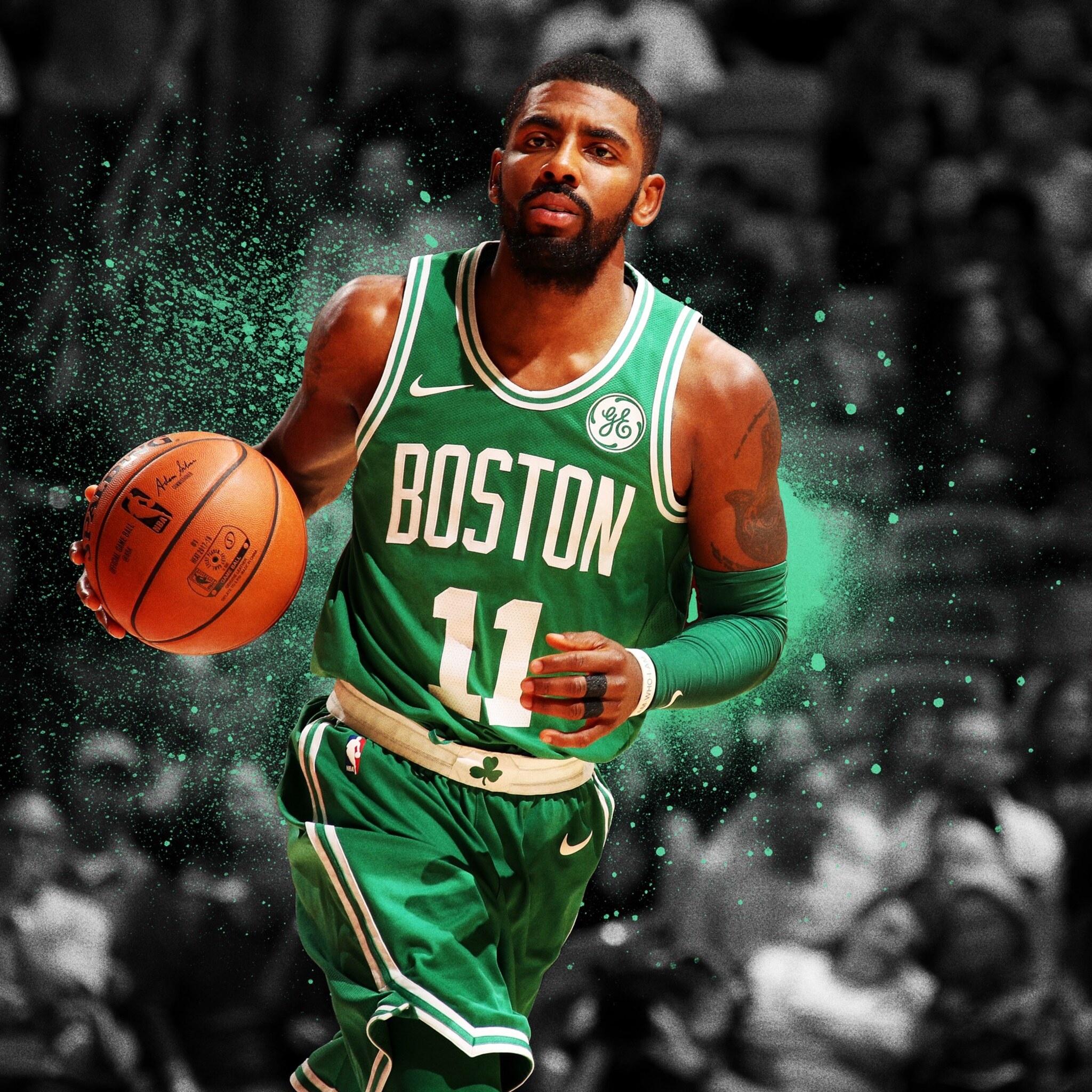 Boston Celtics, Kyrie Irving, iPad Air wallpapers, Player images, 2050x2050 HD Phone