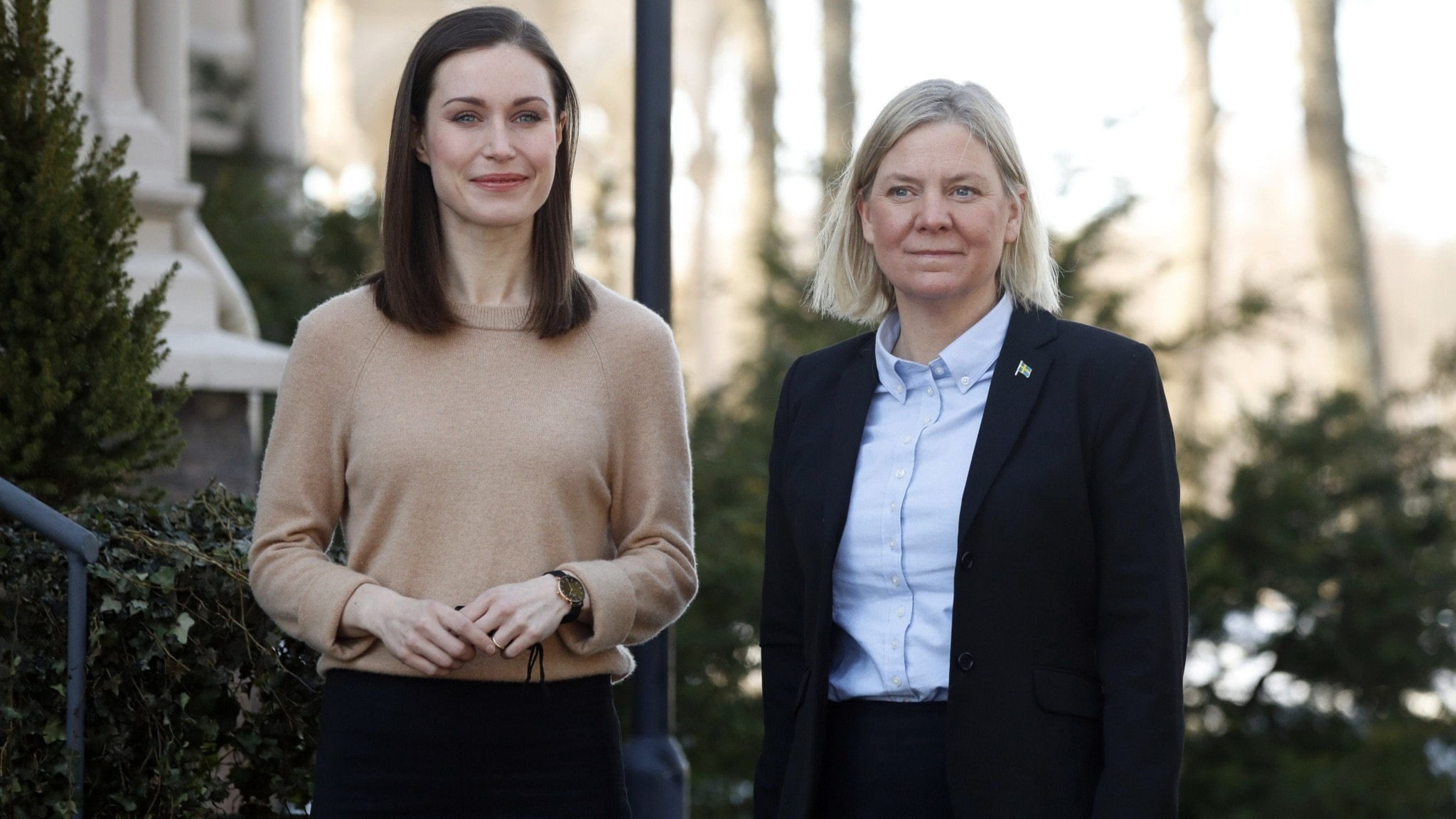 Sanna Marin, Magdalena Andersson, Finland's visit, Nord News, 2050x1160 HD Desktop