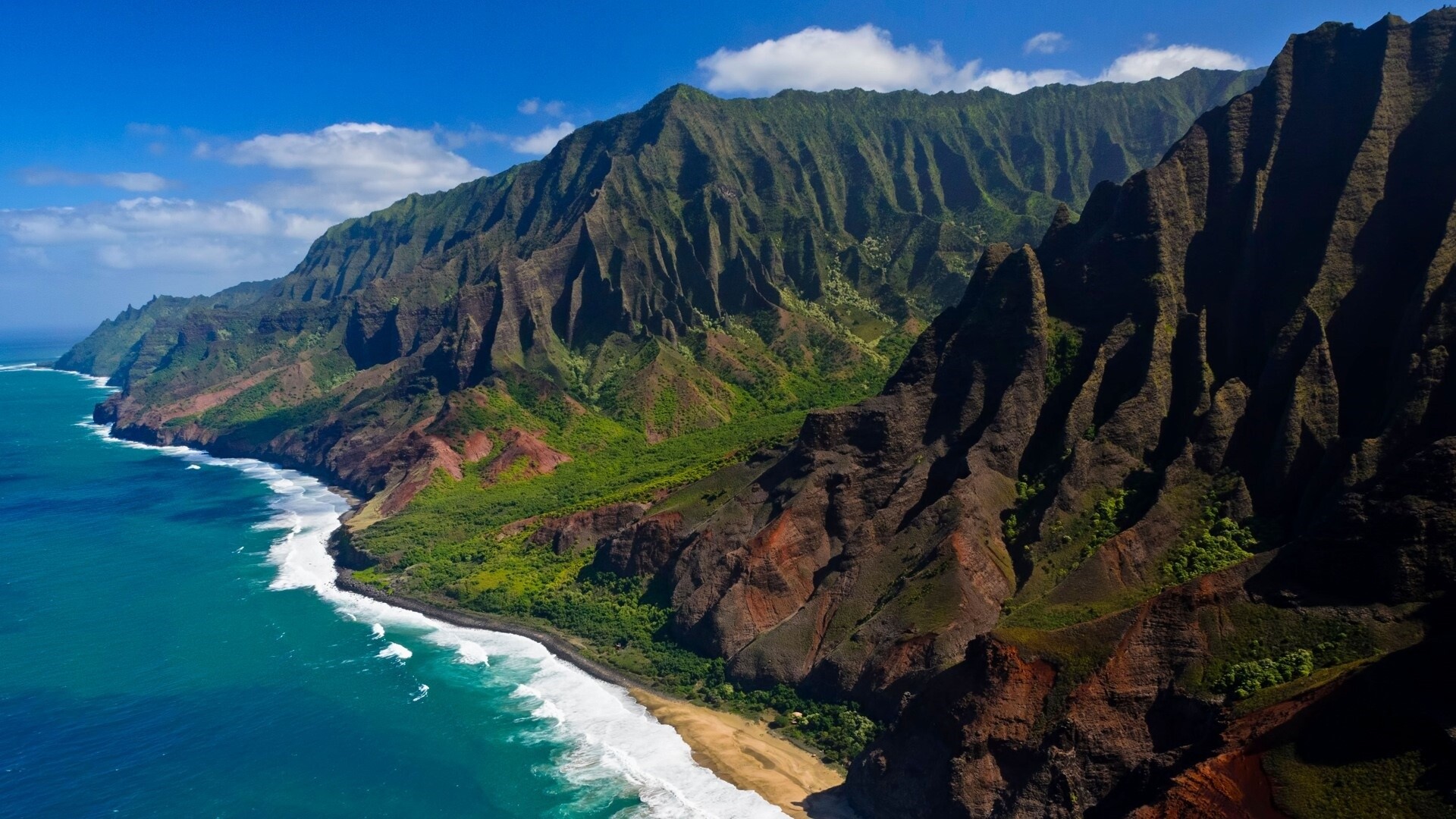 Kauai mountains, Mesmerizing views, Picture-perfect, Scenic beauty, 1920x1080 Full HD Desktop