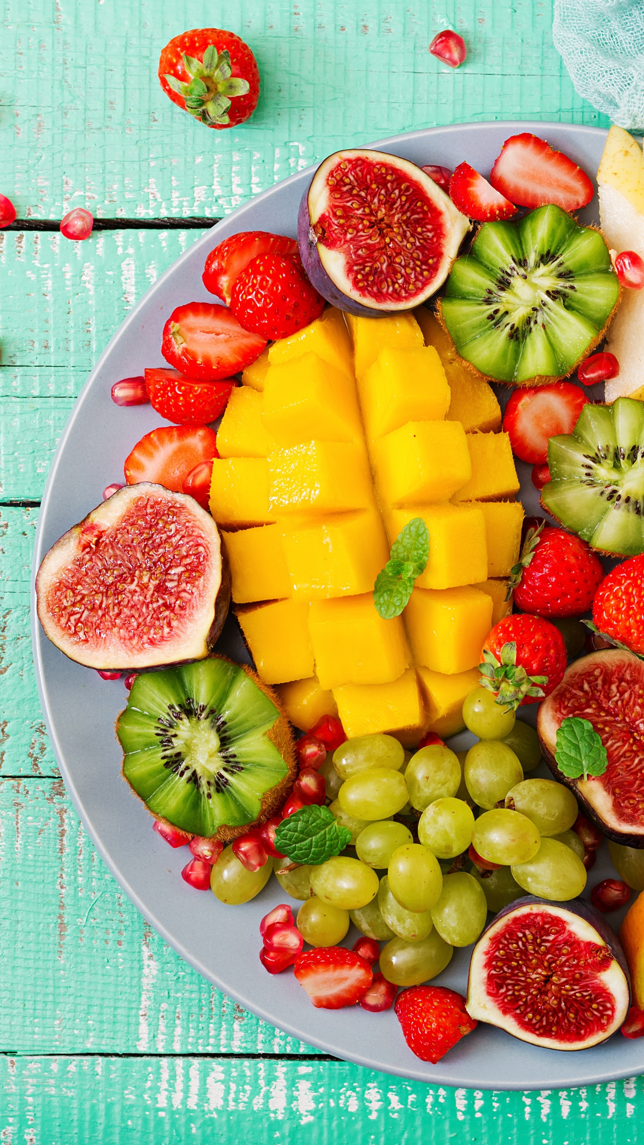Colorful fruit salad, Fresh and vibrant, Healthy refreshment, Wholesome dish, 2160x3840 4K Handy