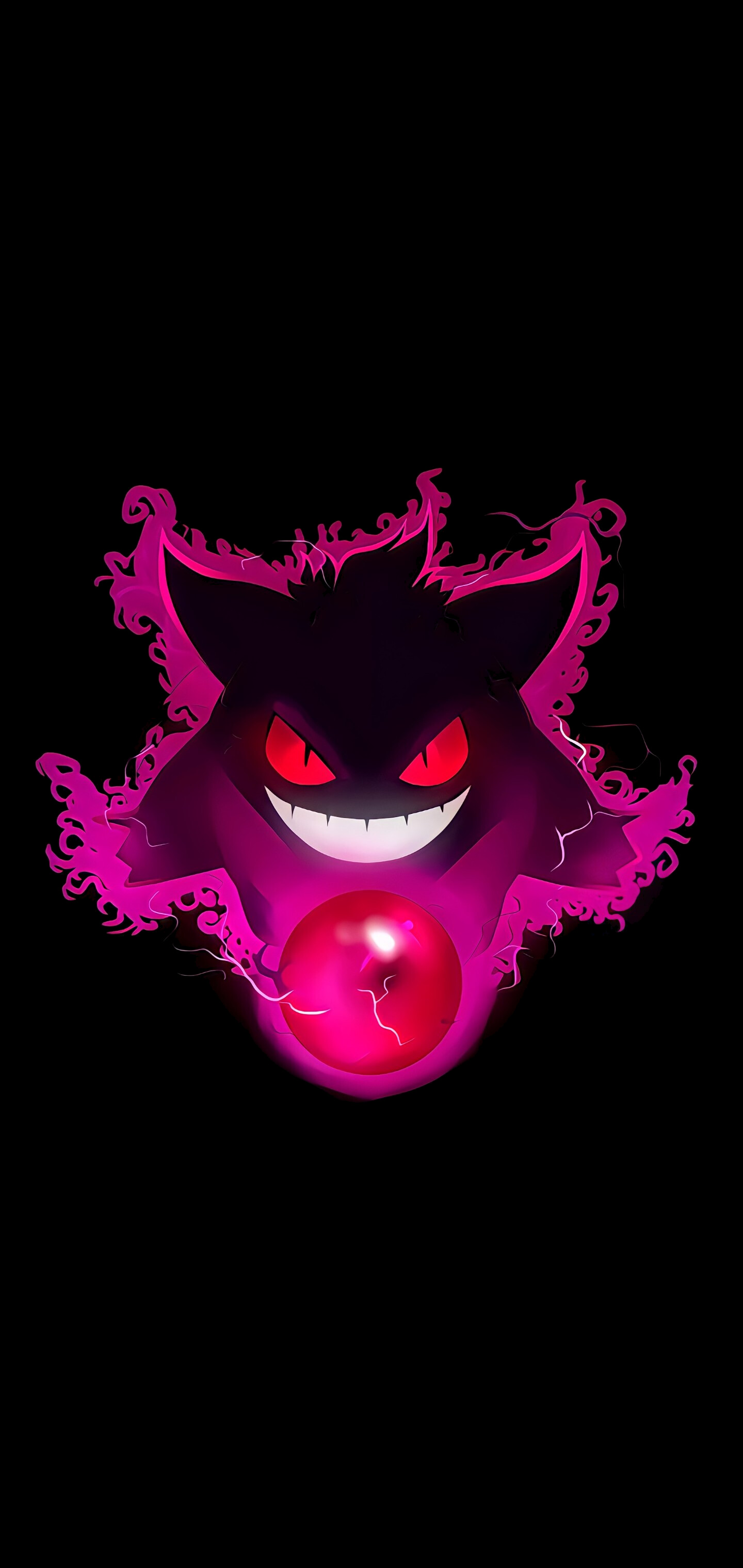 Gengar: First appearing in Pokémon Red and Blue, One of the series' best characters. 1440x3040 HD Background.