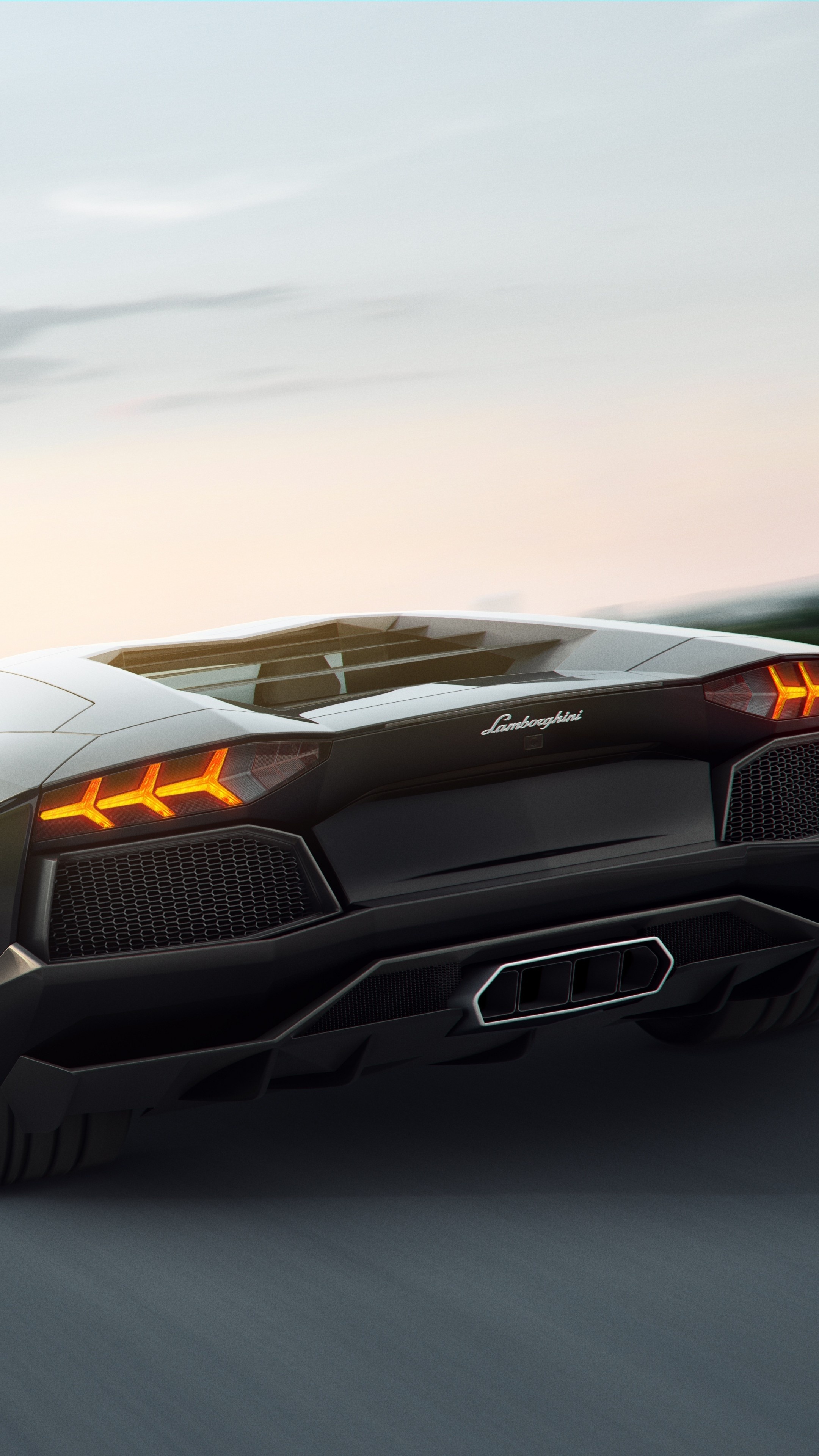 Lamborghini 5k, Supercar Aventador, Black cars & bikes, 2160x3840 4K Handy
