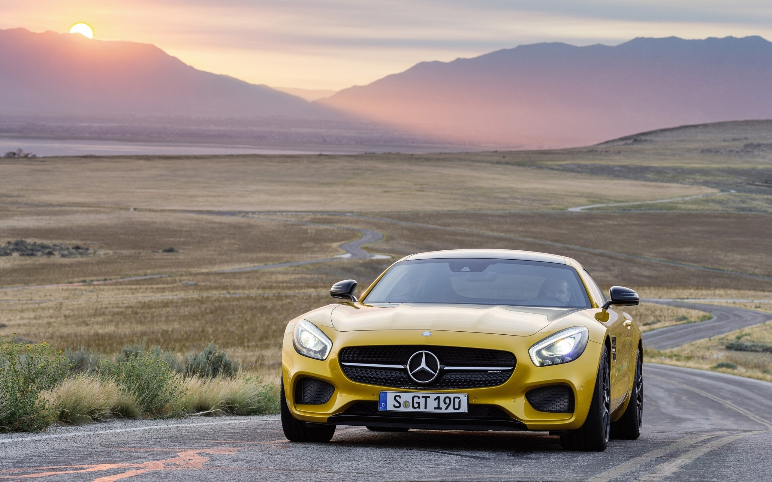 Mercedes-Benz: AMG GT, Luxury grand tourer, Sport car, German brand. 2560x1600 HD Background.