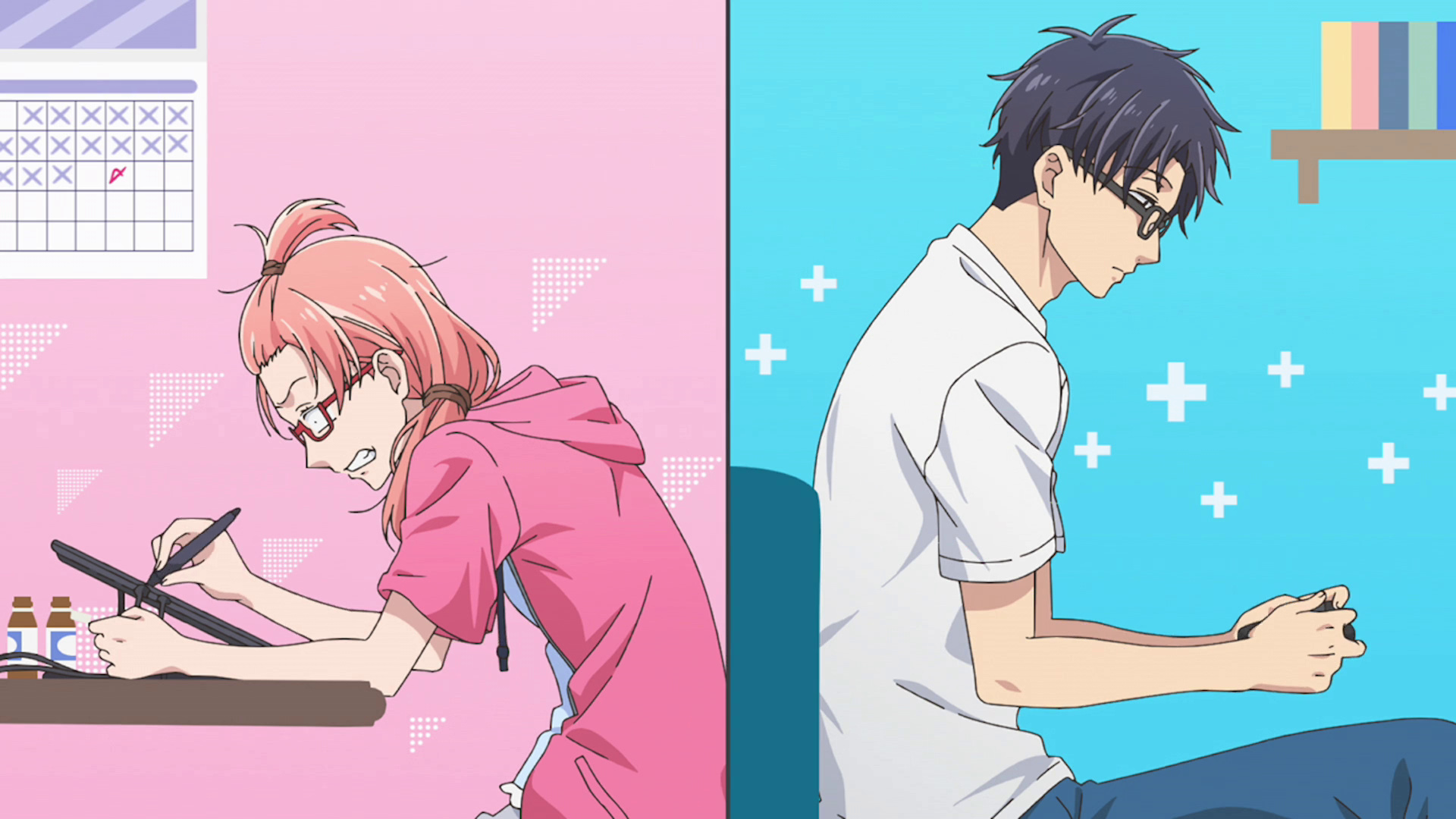 Wotakoi: Love Is Hard for Otaku anime, Romantic comedy, Bu0026b, Otaku culture, 1920x1080 Full HD Desktop