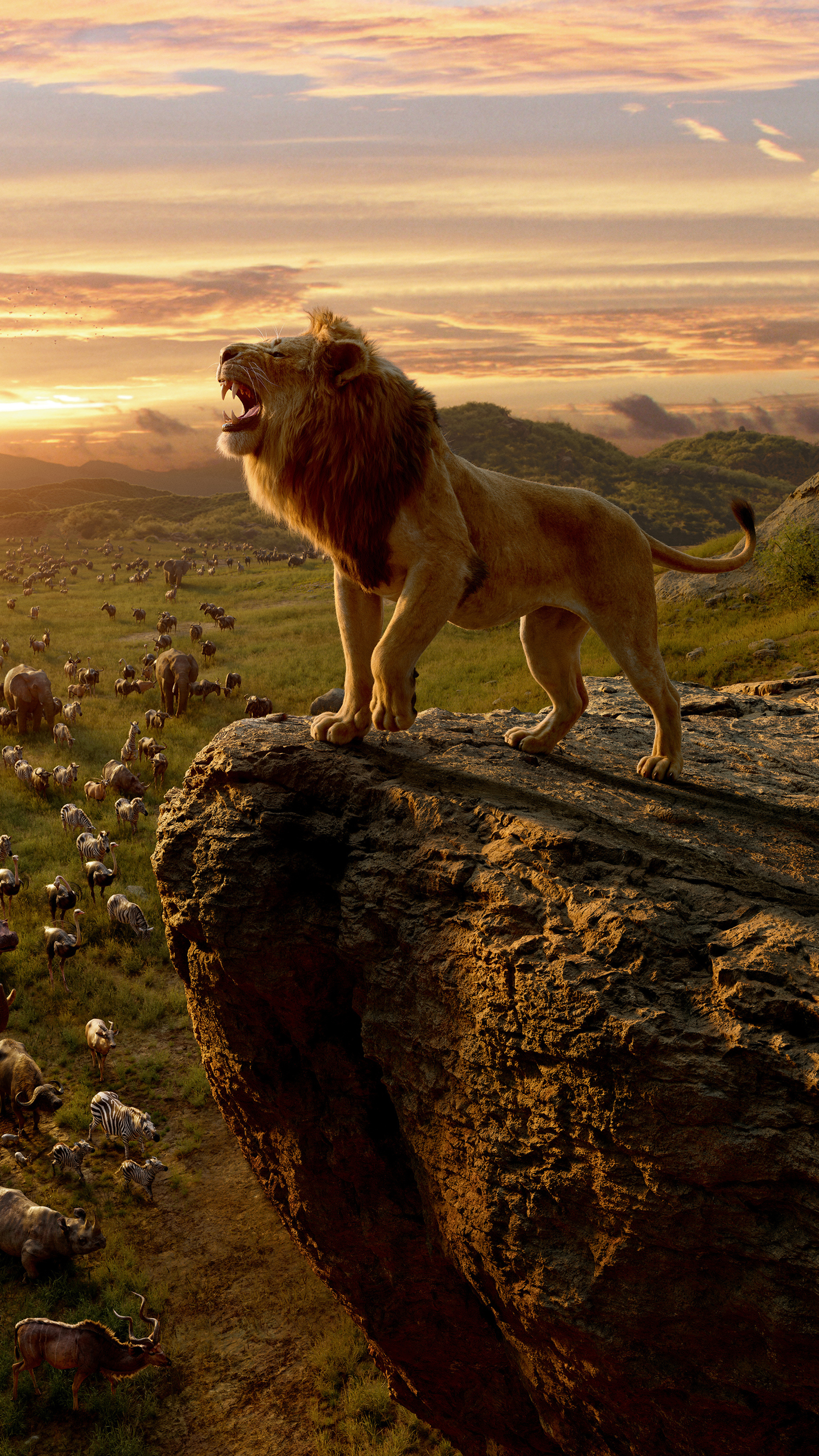 The Lion King, Dazzling 10K resolution, Sony Xperia X, Majestic visuals, 2160x3840 4K Phone