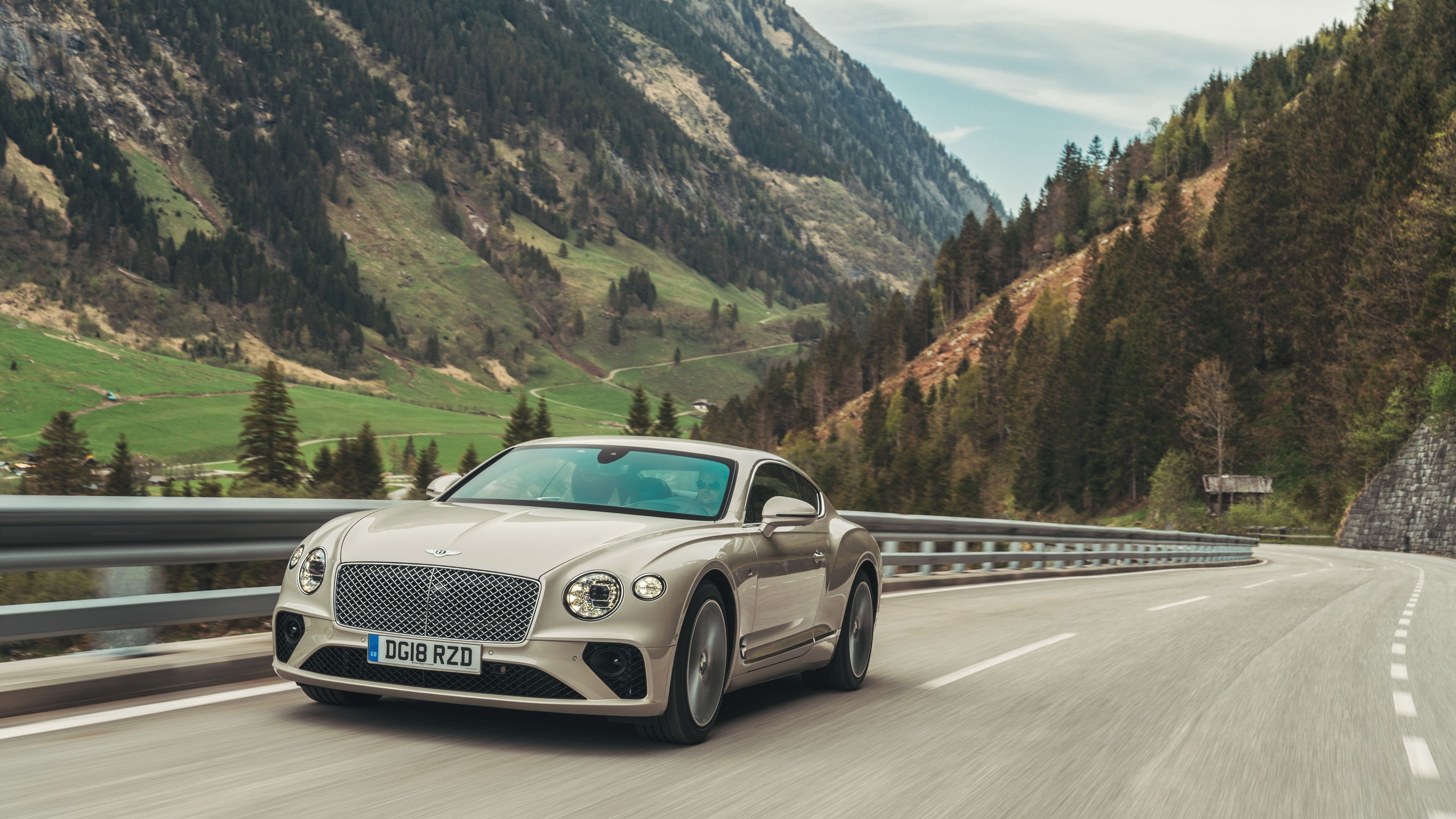 Bentley Continental, GT, White sand color, Luxury car, 3840x2160 4K Desktop