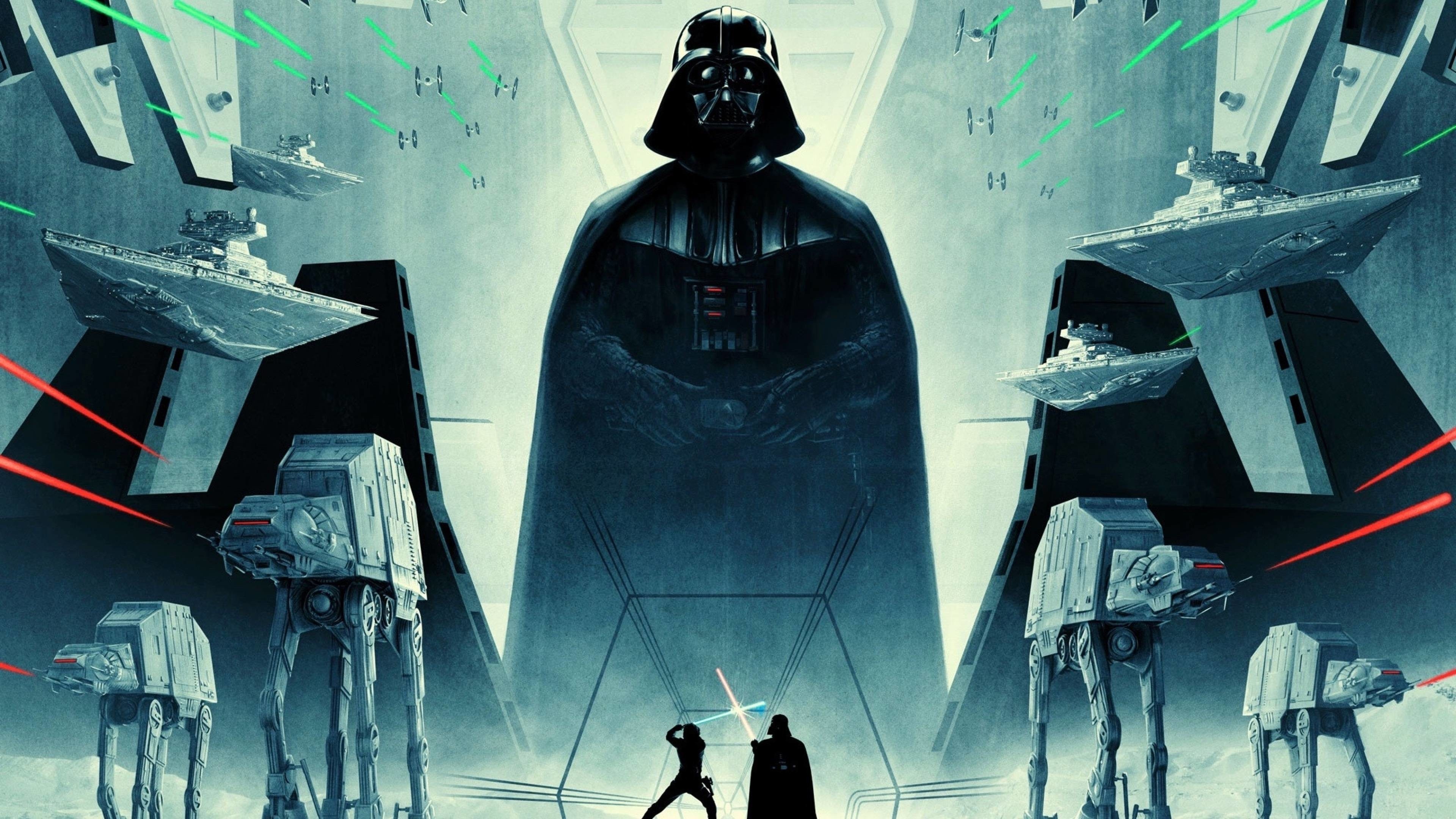 Darth Vader: The Empire Strikes Back, The secret husband of Padme Amidala. 3840x2160 4K Wallpaper.