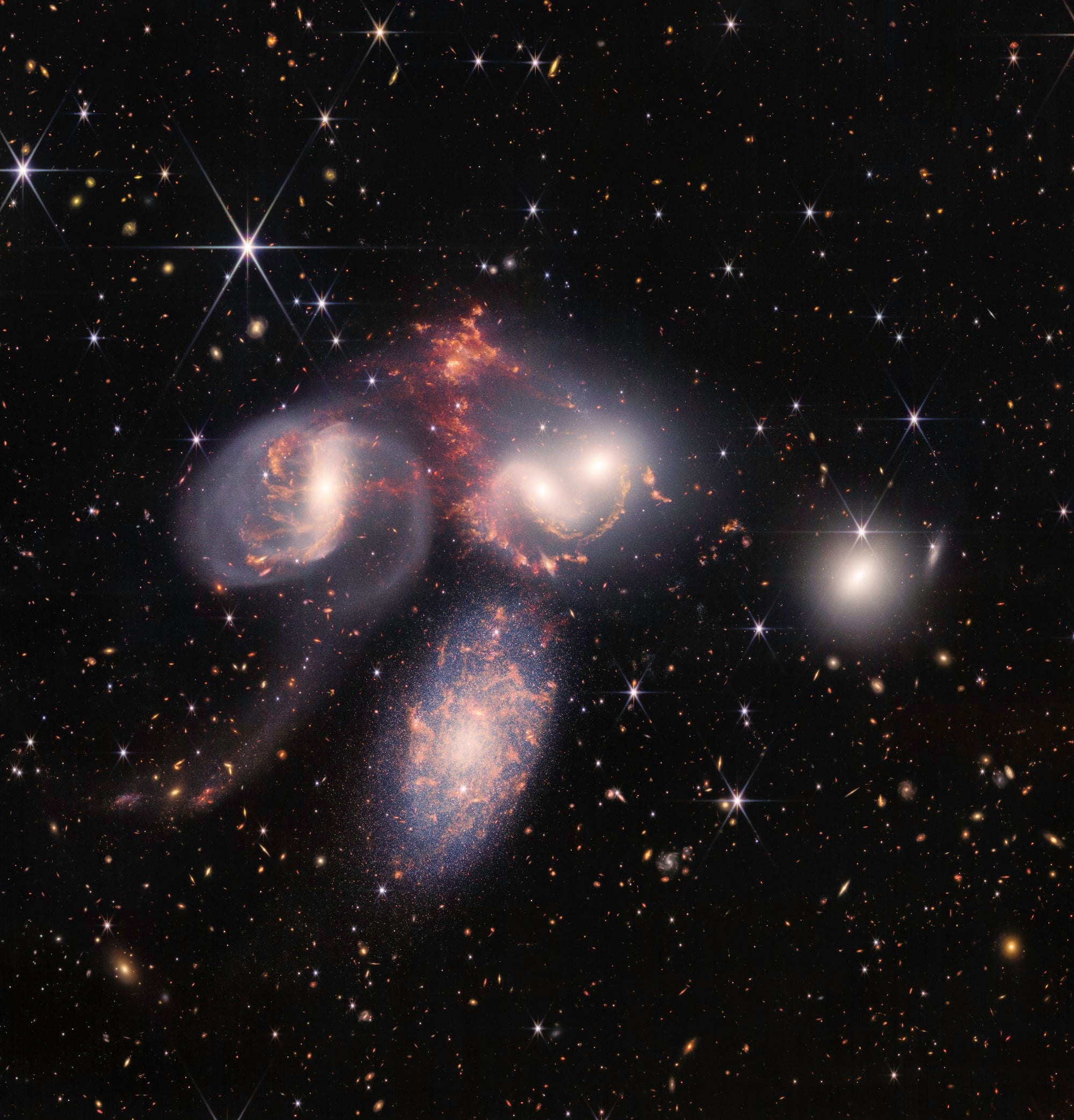 Stephan's Quintet, James Webb Space Telescope, NASA's big reveal, Astounding discoveries, 2000x2090 HD Phone