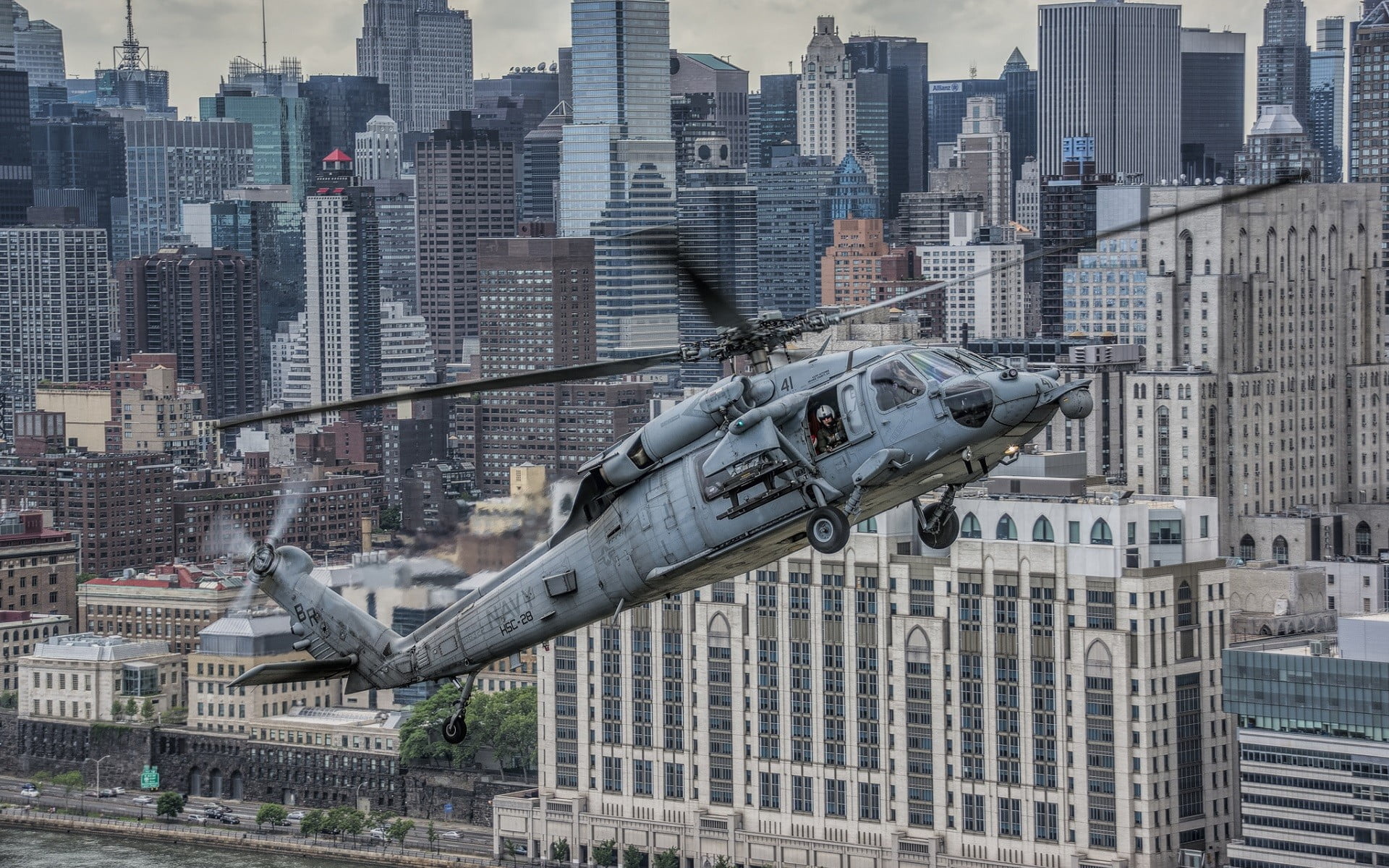 Sikorsky UH-60 Black Hawk, Military helicopter, Monochromatic design, HD wallpaper, 1920x1200 HD Desktop