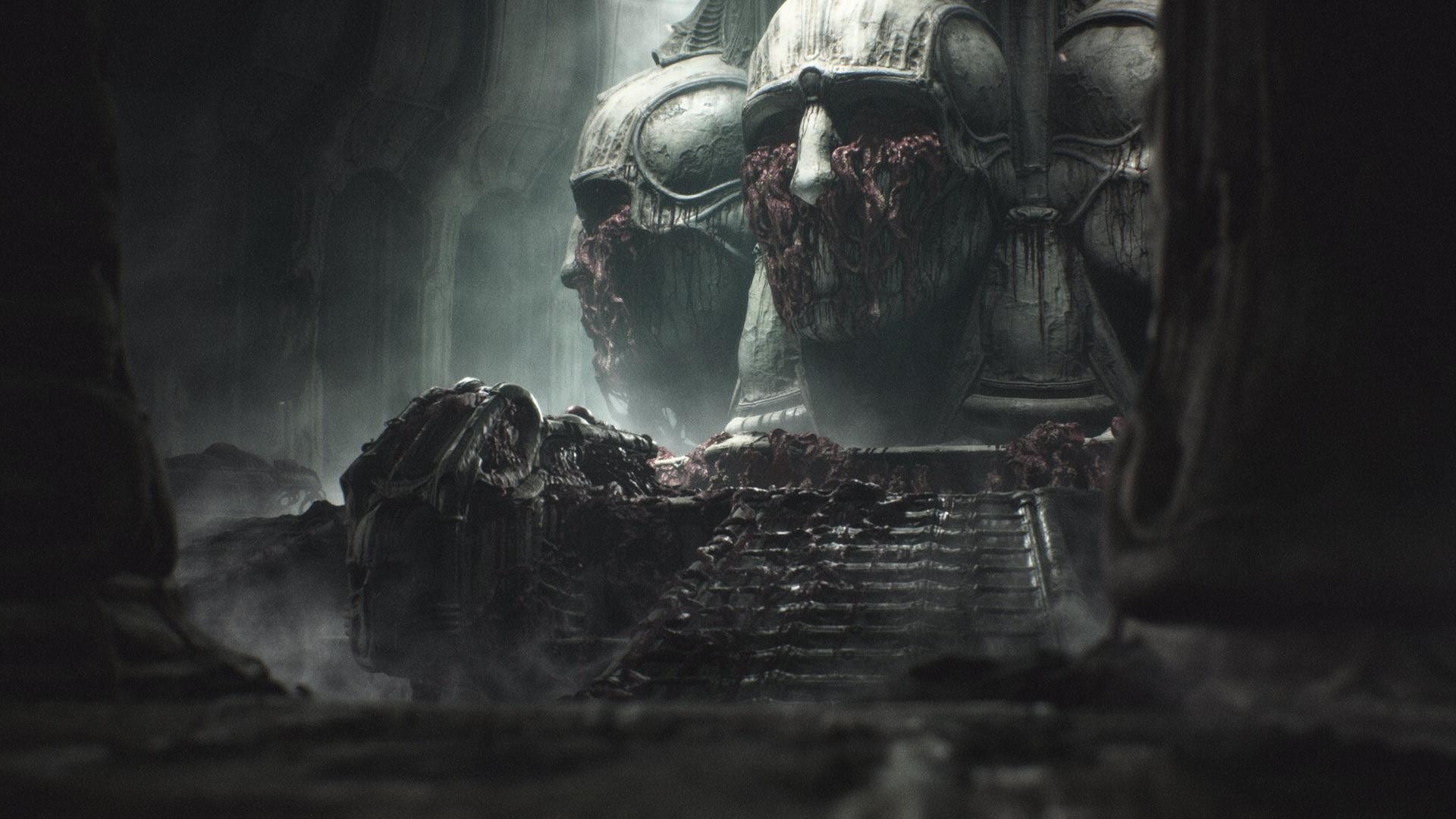 H.R. Giger: Scorn, The First-Person Biopunk Shooter, Escaping The Nightmarish Alien Planet. 1920x1080 Full HD Background.