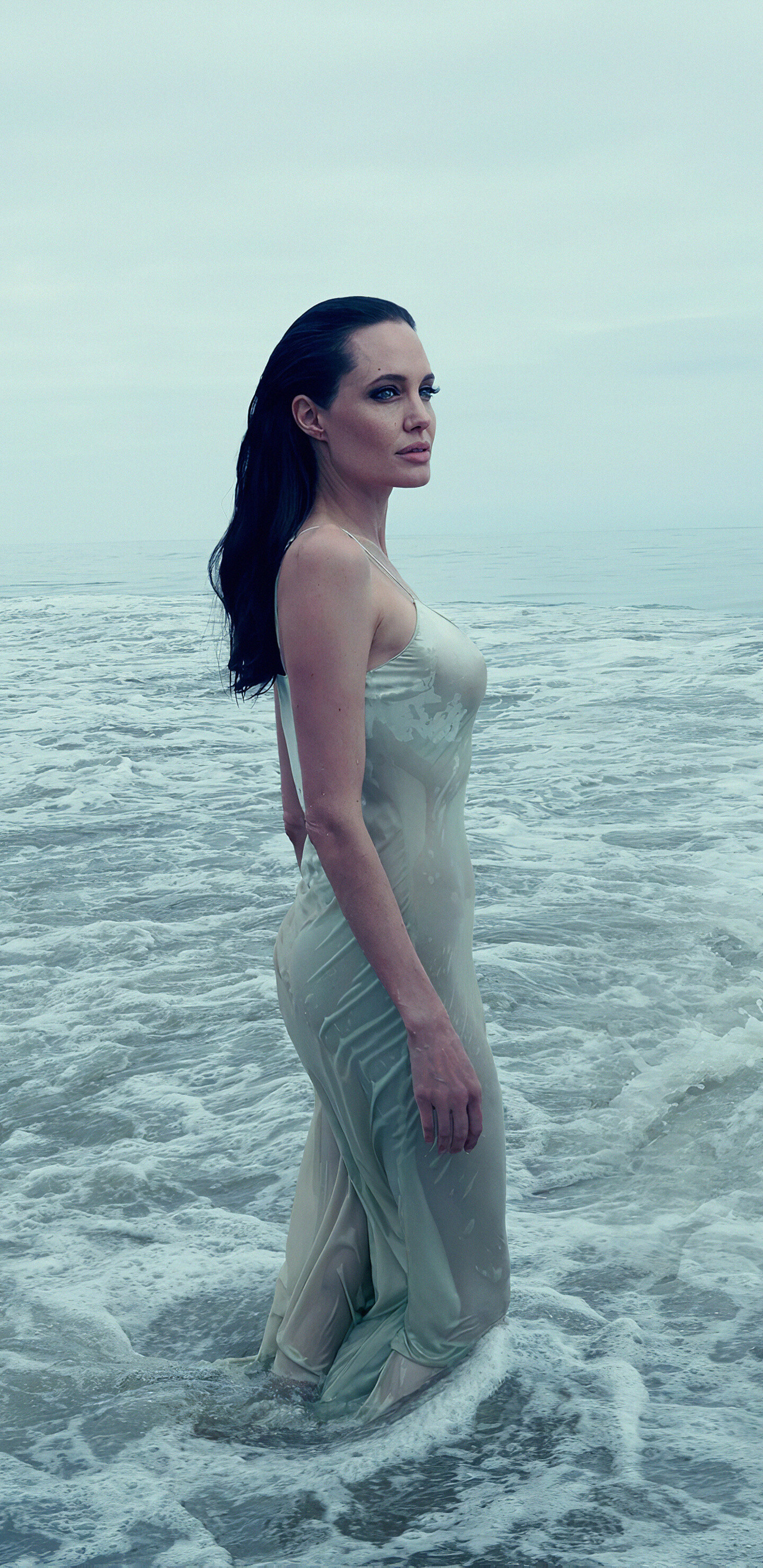 Angelina Jolie: Actress, Cited as the world's most beautiful woman by various media outlets. 1440x2960 HD Wallpaper.