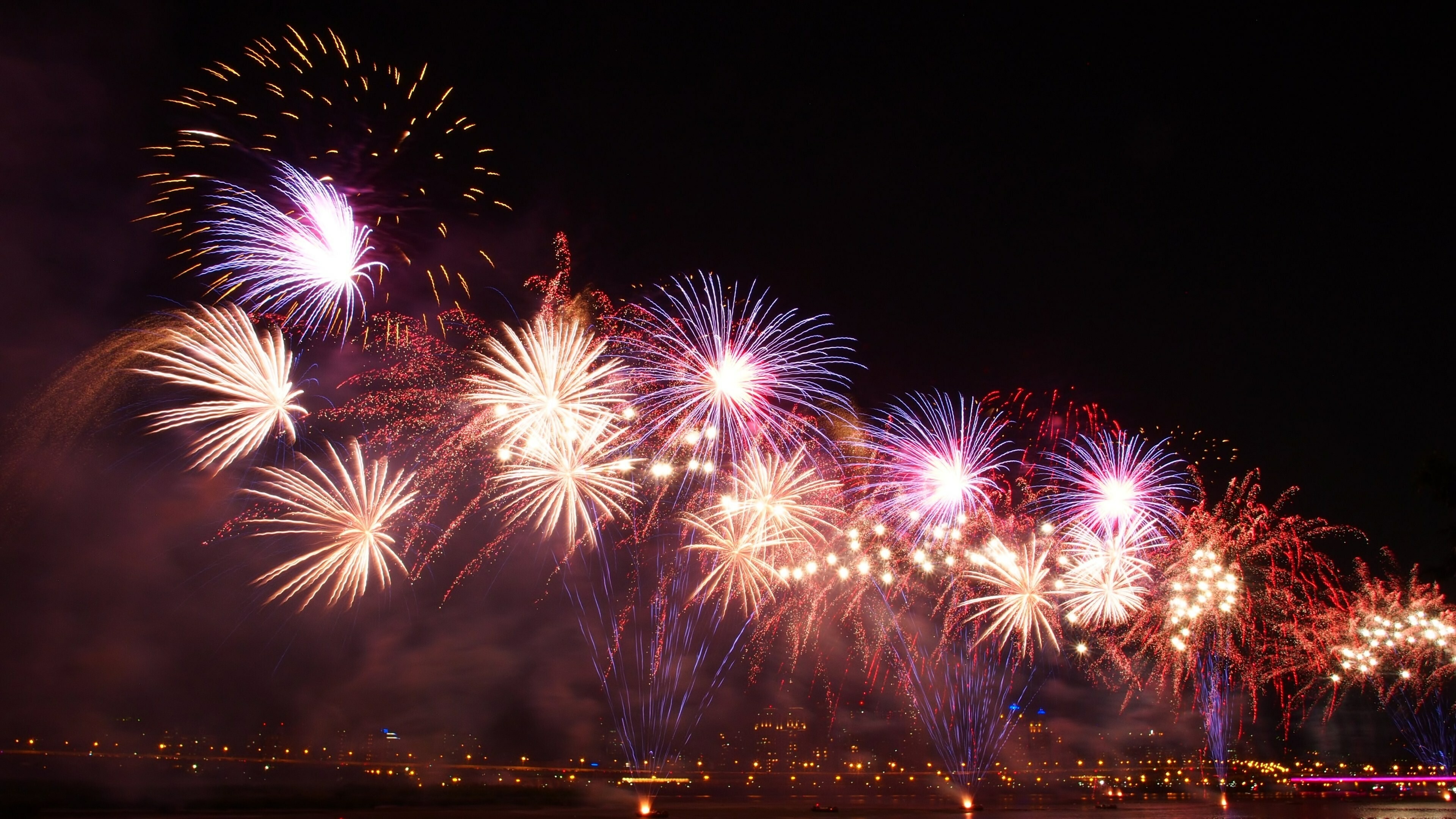 Firework: Pyrotechnics, The focal point of many cultural and religious celebrations. 3840x2160 4K Wallpaper.