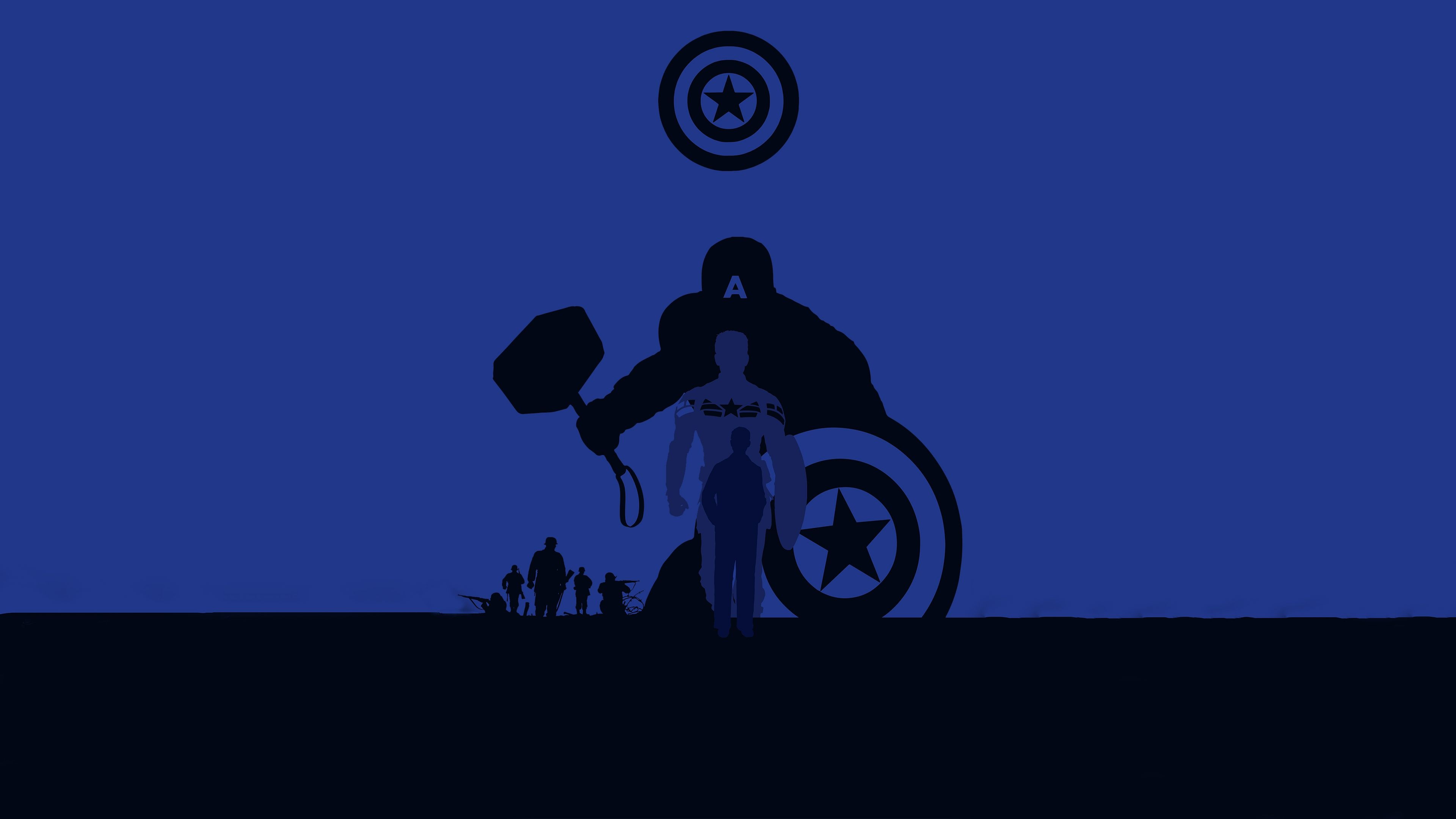 Avengers: Endgame, Marvel Minimalist Wallpaper, 3840x2160 4K Desktop