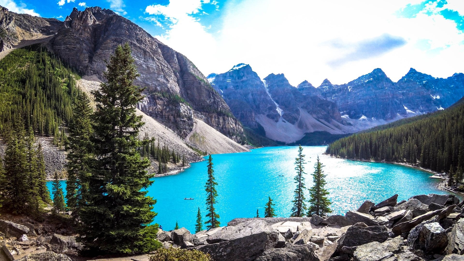 Banff National Park, Moraine Lake, Majestic mountains, Nature's beauty, 1920x1080 Full HD Desktop