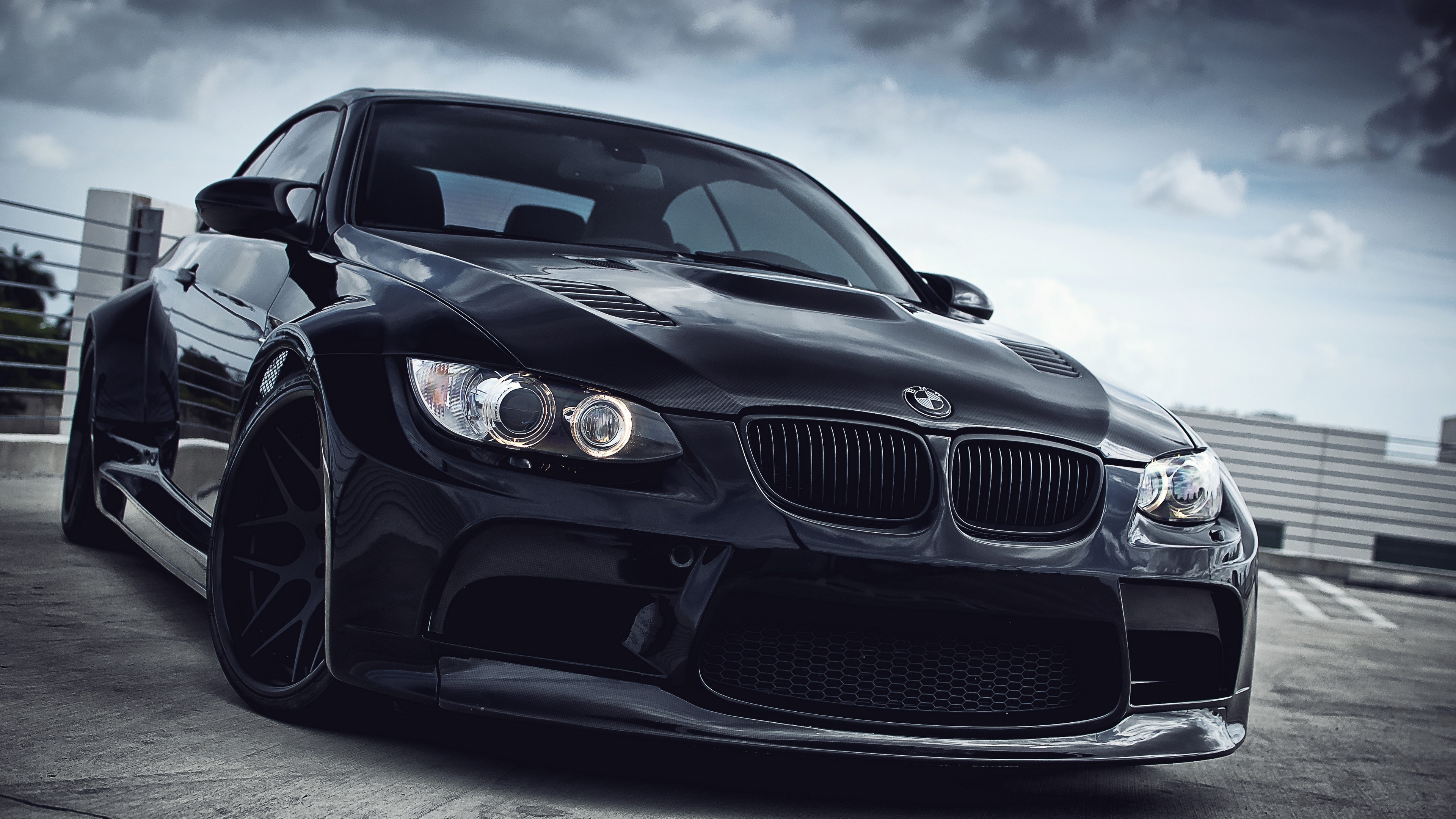 Black sports car, BMW M3 Coupe, Supercar, Luxury vehicle, 3840x2160 4K Desktop