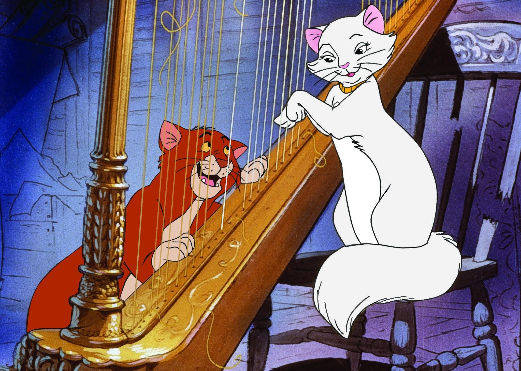 Disney's feline wonders, AristoCats cartoon, Cat family magic, Whiskers and charm, 2050x1460 HD Desktop