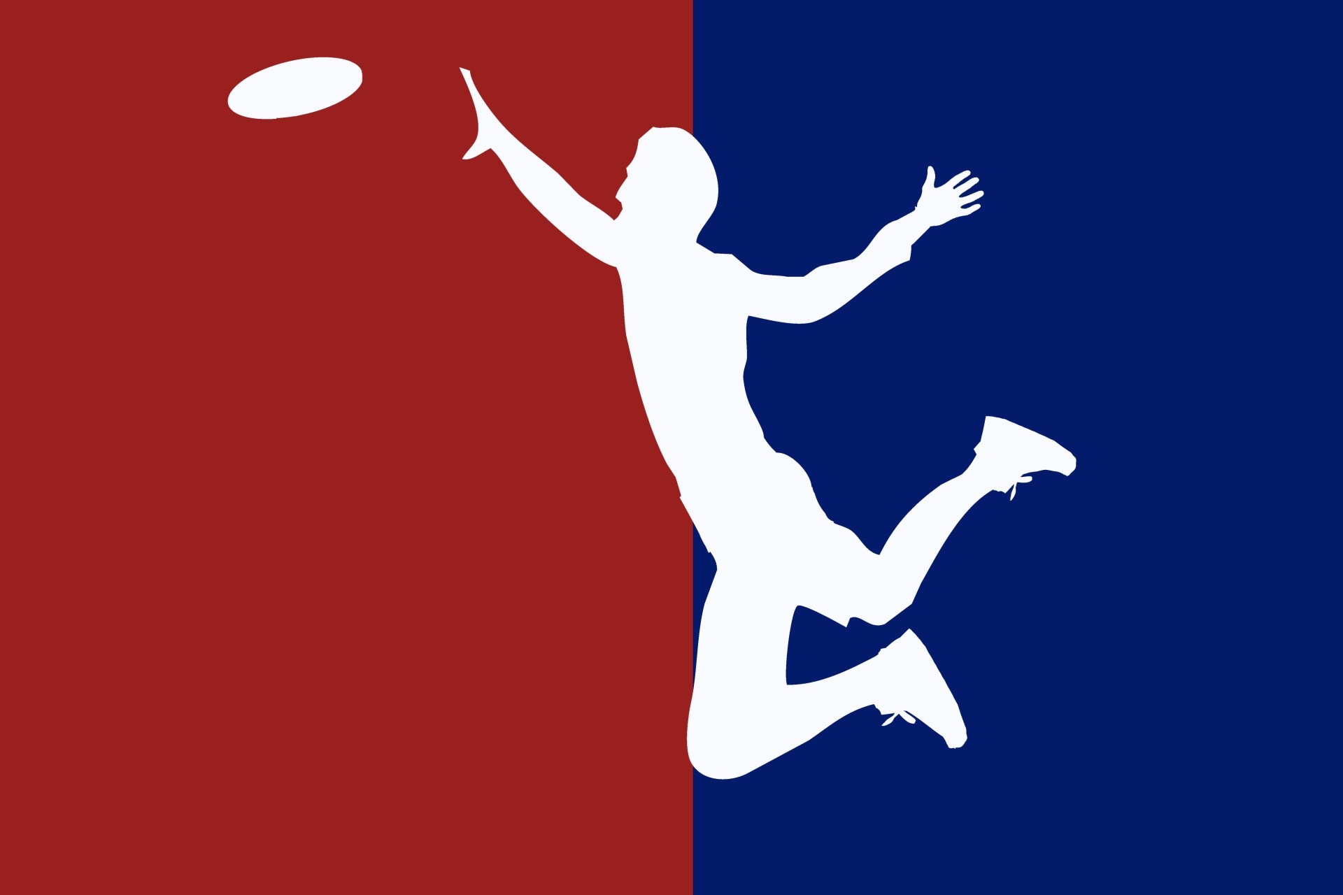 Flying Disc Sports: Ultimate Frisbee Tournament Art, Disc Catching Silhouette, Minimalistic. 1920x1280 HD Background.