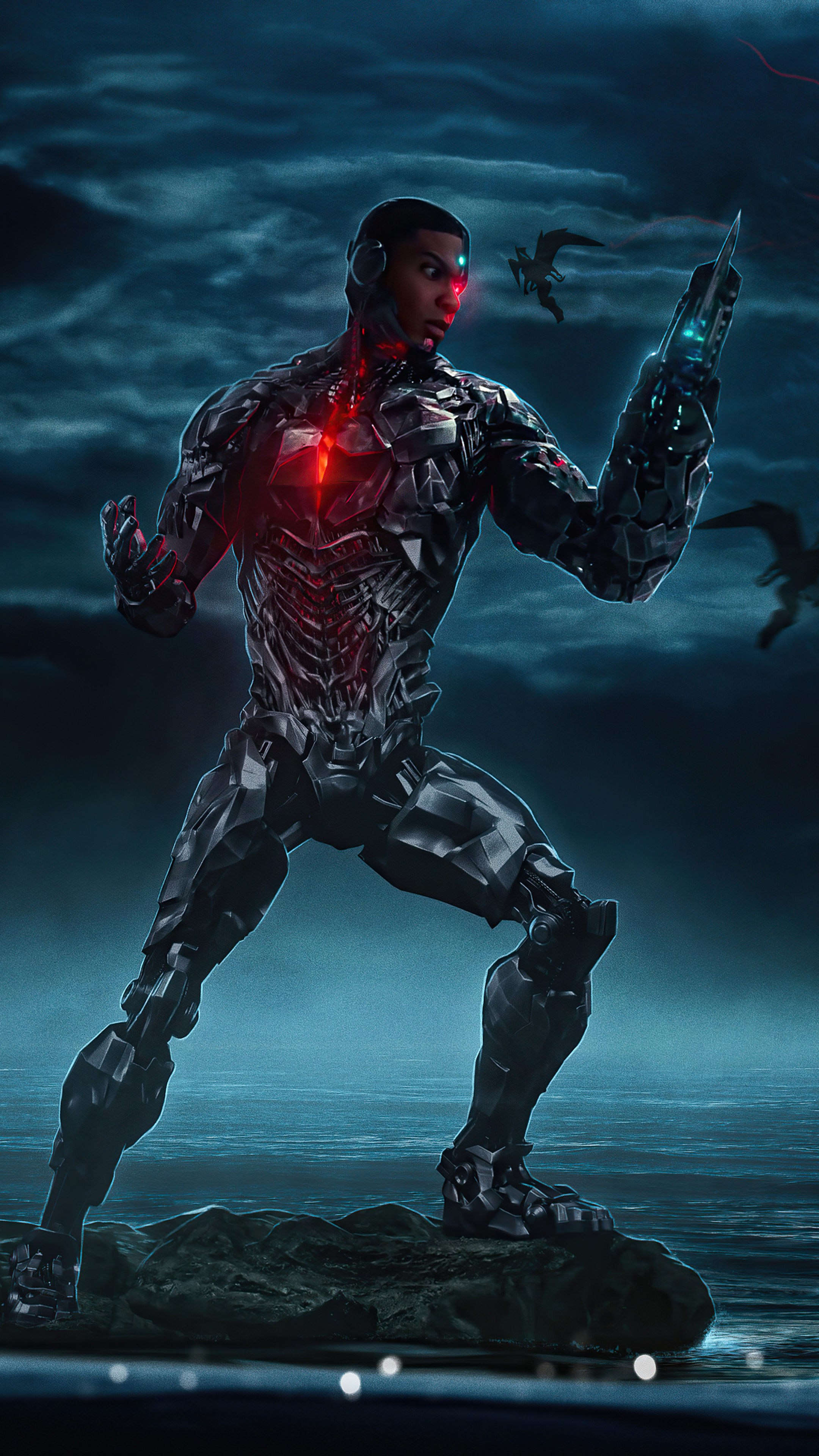 Zack Snyder's Justice League, Cyborg, Sony Xperia, 5K, 2160x3840 4K Handy