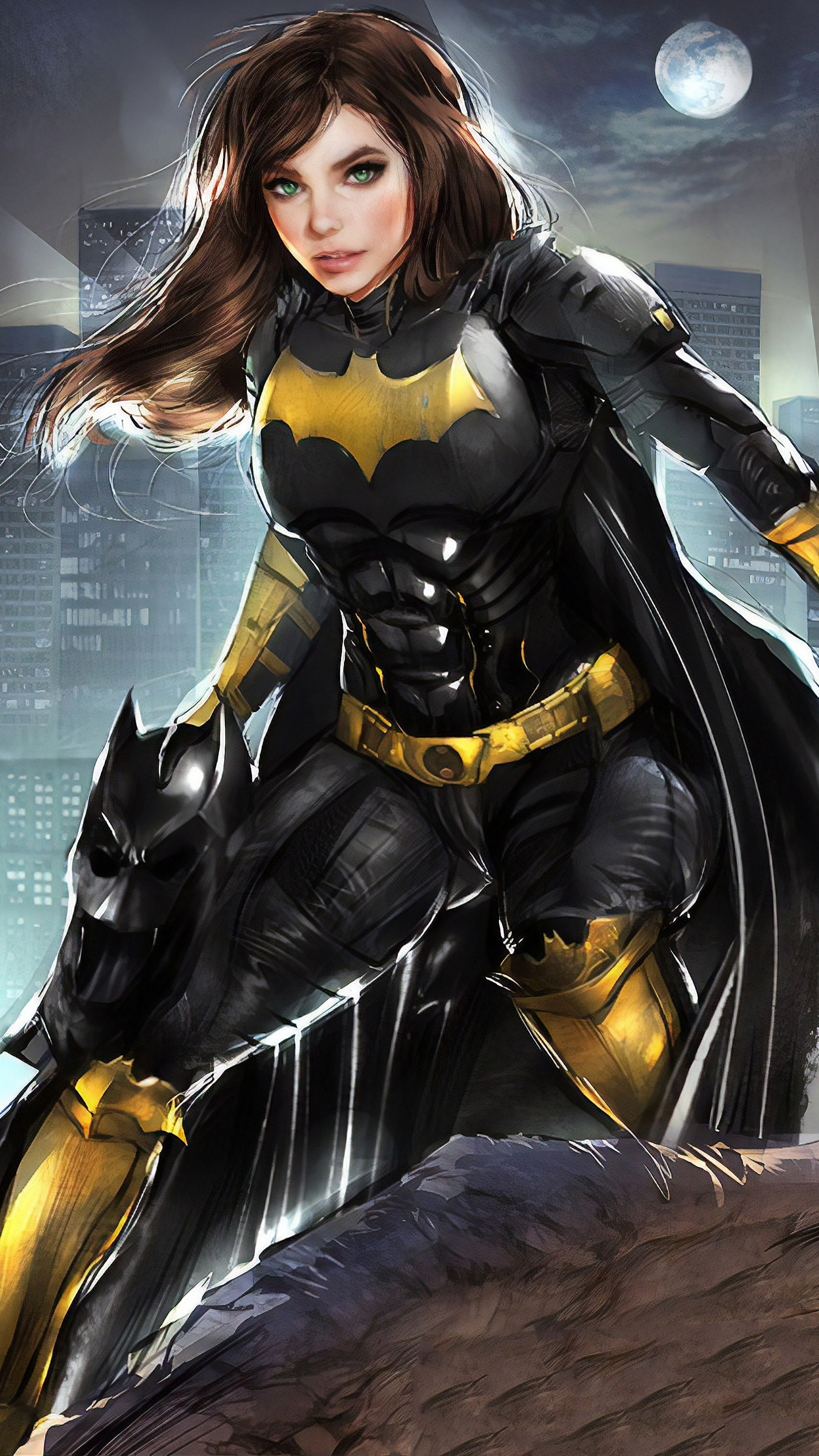 Artwork, Batgirl, Sony Xperia, 2160x3840 4K Handy