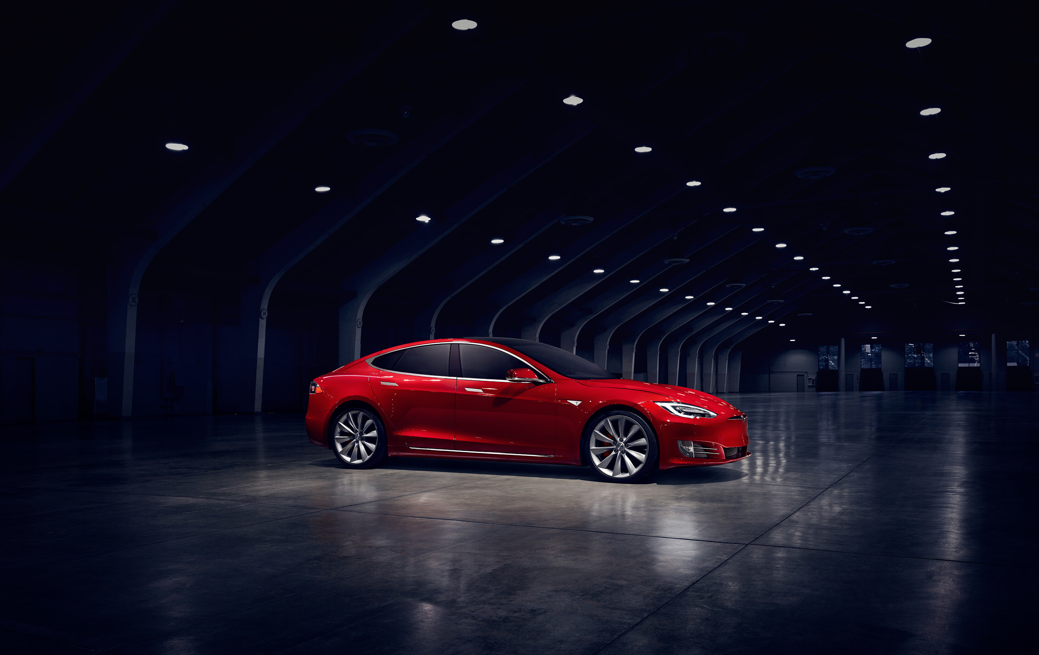 Tesla Model S: EV, Developed by a team led by Franz von Holzhausen. 3300x2090 HD Background.