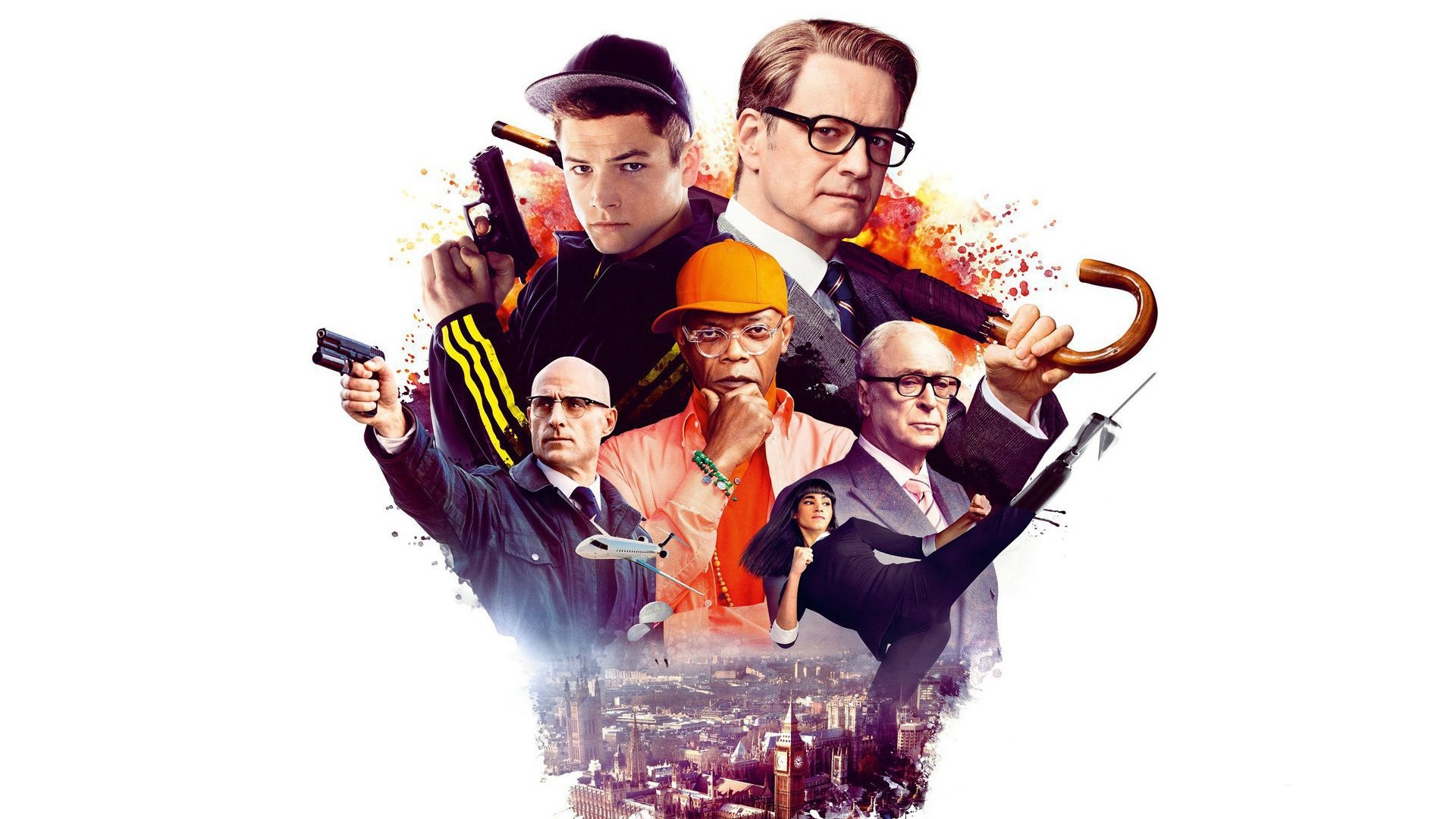 Kingsman: The Secret Service, British spy movie, Exciting undercover operation, Action-packed thriller, 1920x1080 Full HD Desktop