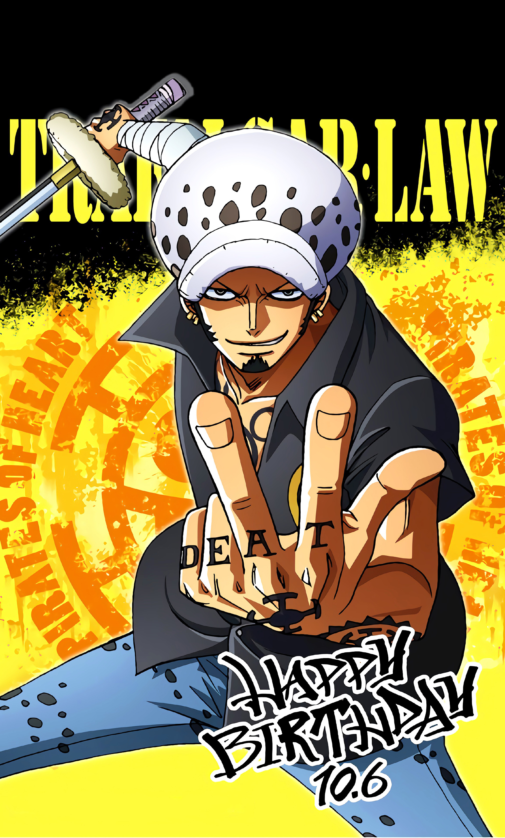 Trafalgar Law, One Piece, Anime character, Surgeon of Death, 2050x3400 HD Phone