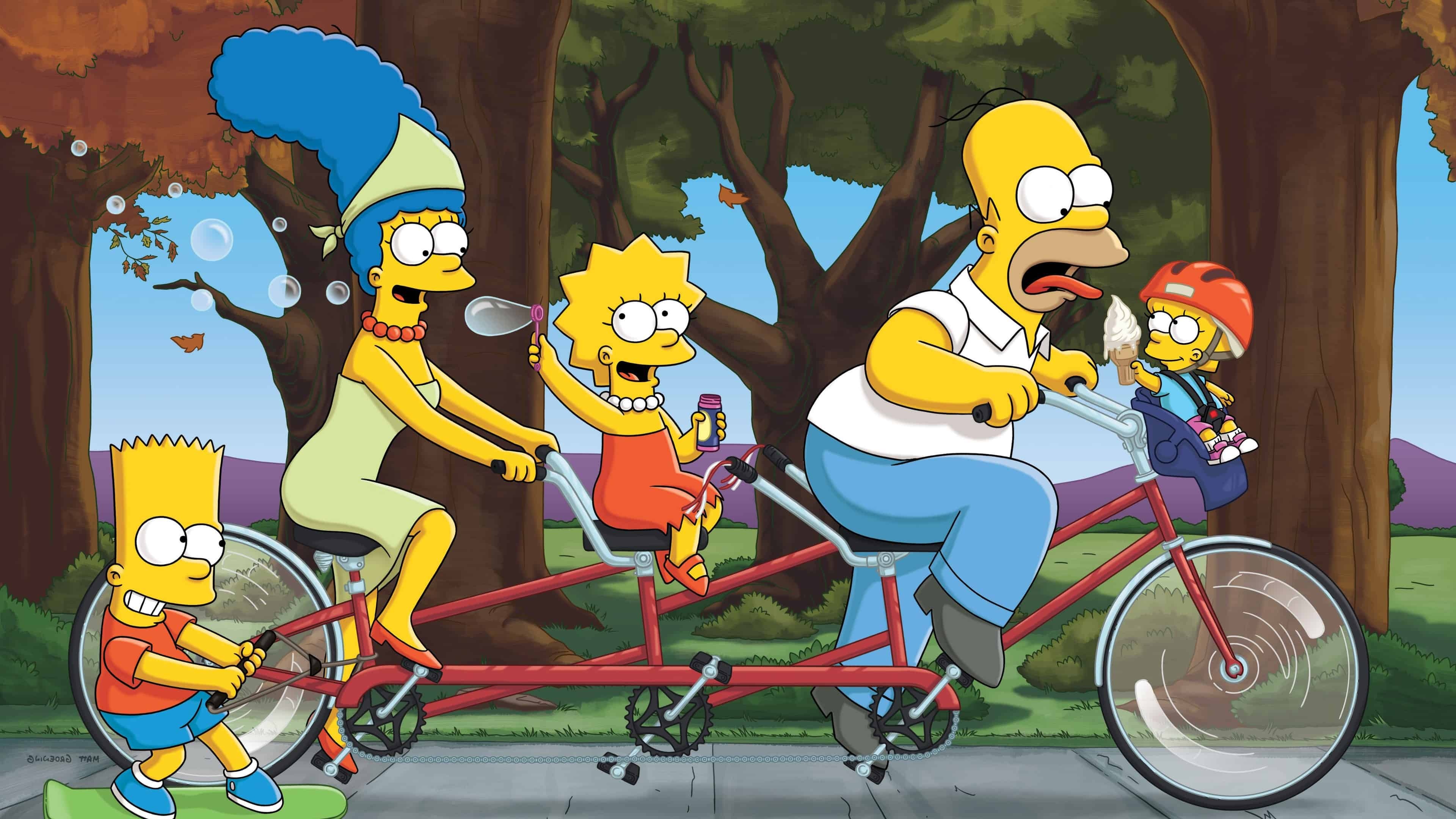 Simpson family, Animated sitcom, Funny characters, Colorful backgrounds, 3840x2160 4K Desktop