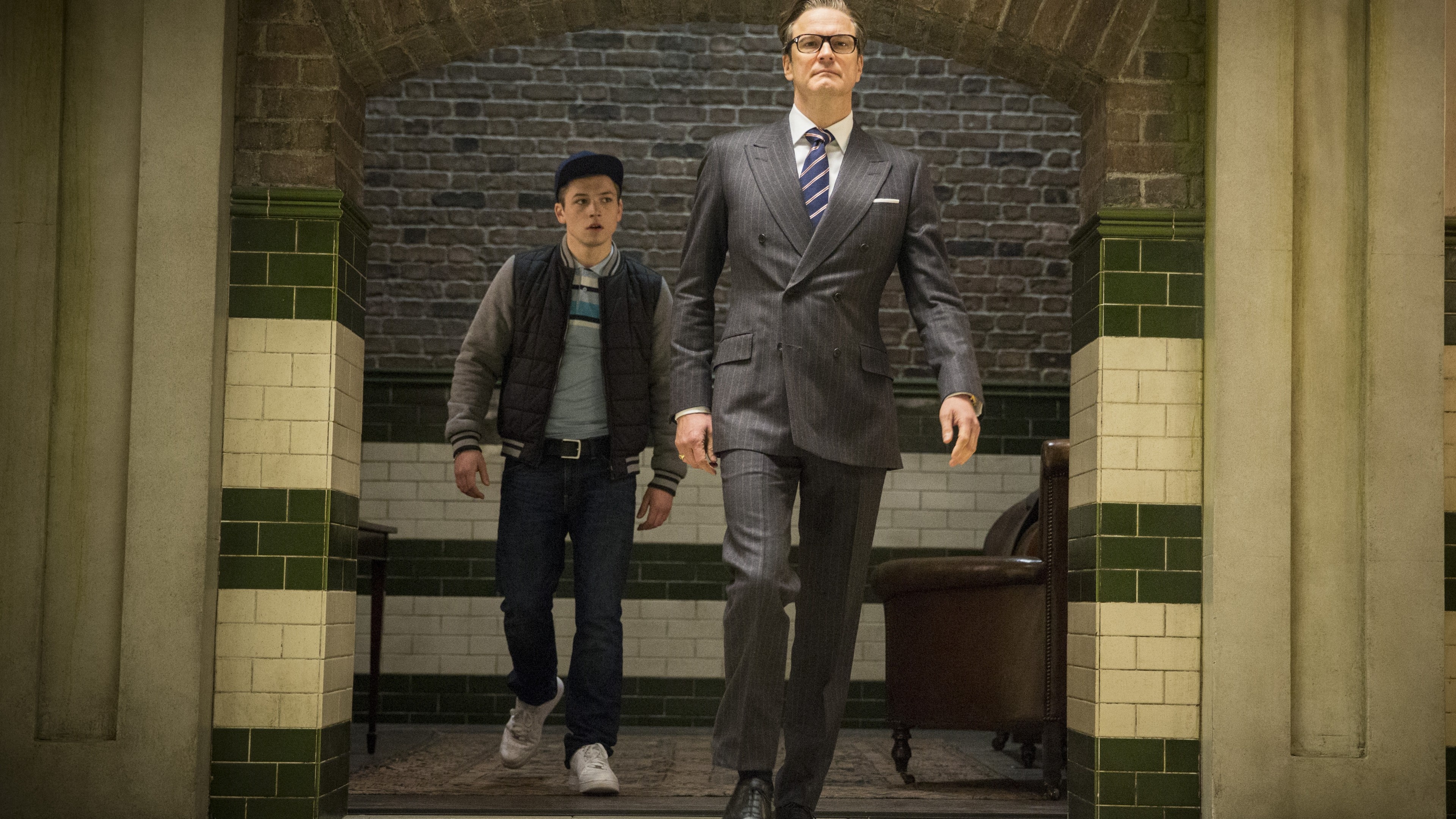 Colin Firth and Taron Egerton, 5K movie wallpaper, Action-packed film, Kingman sequel, 3840x2160 4K Desktop