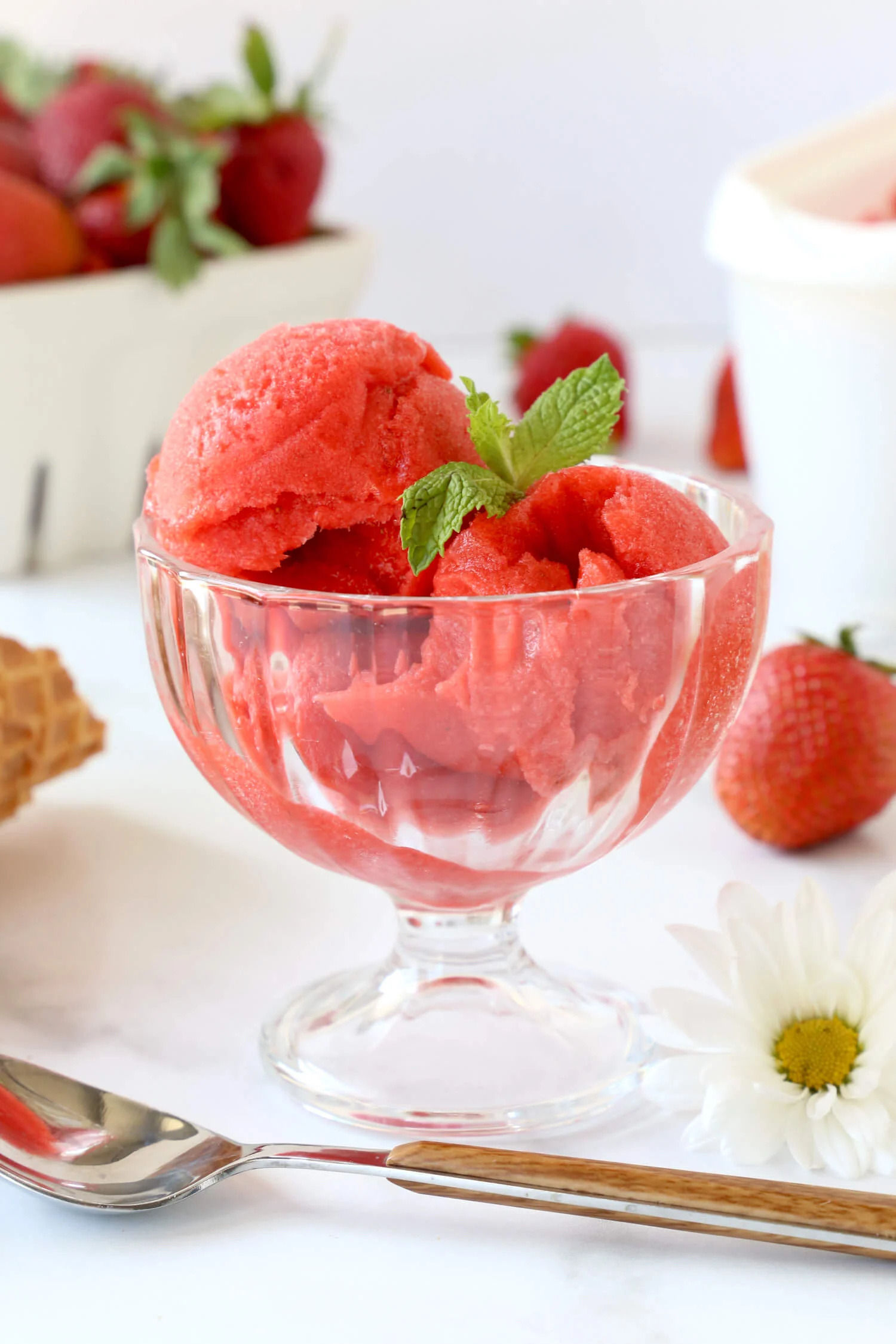 Homemade strawberry sorbet, Joy Oliver's recipe, Sweet and tangy, Simple delight, 1500x2250 HD Handy