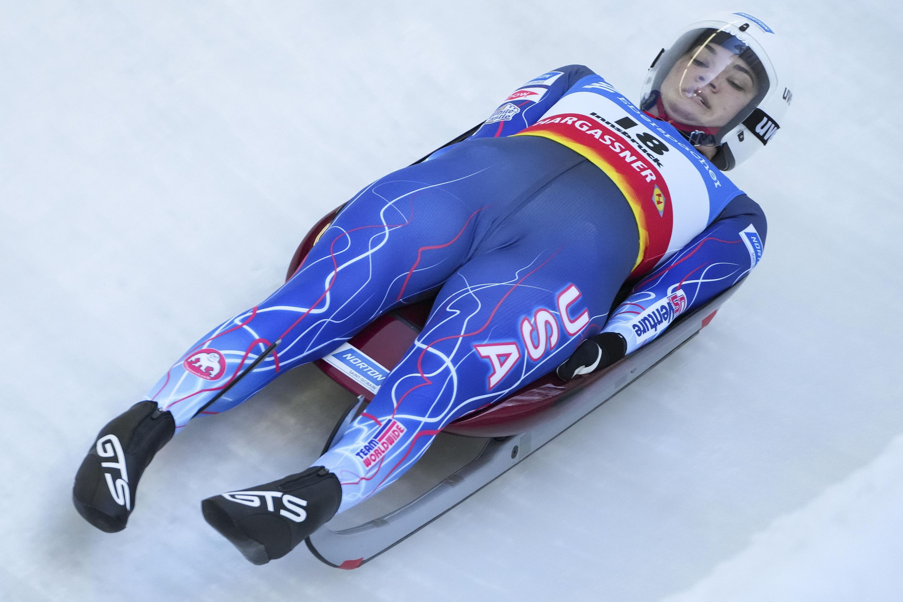 Luge: Summer Britcher, An American luger, The youngest woman on the US Olympic team in Sochi. 3000x2000 HD Background.