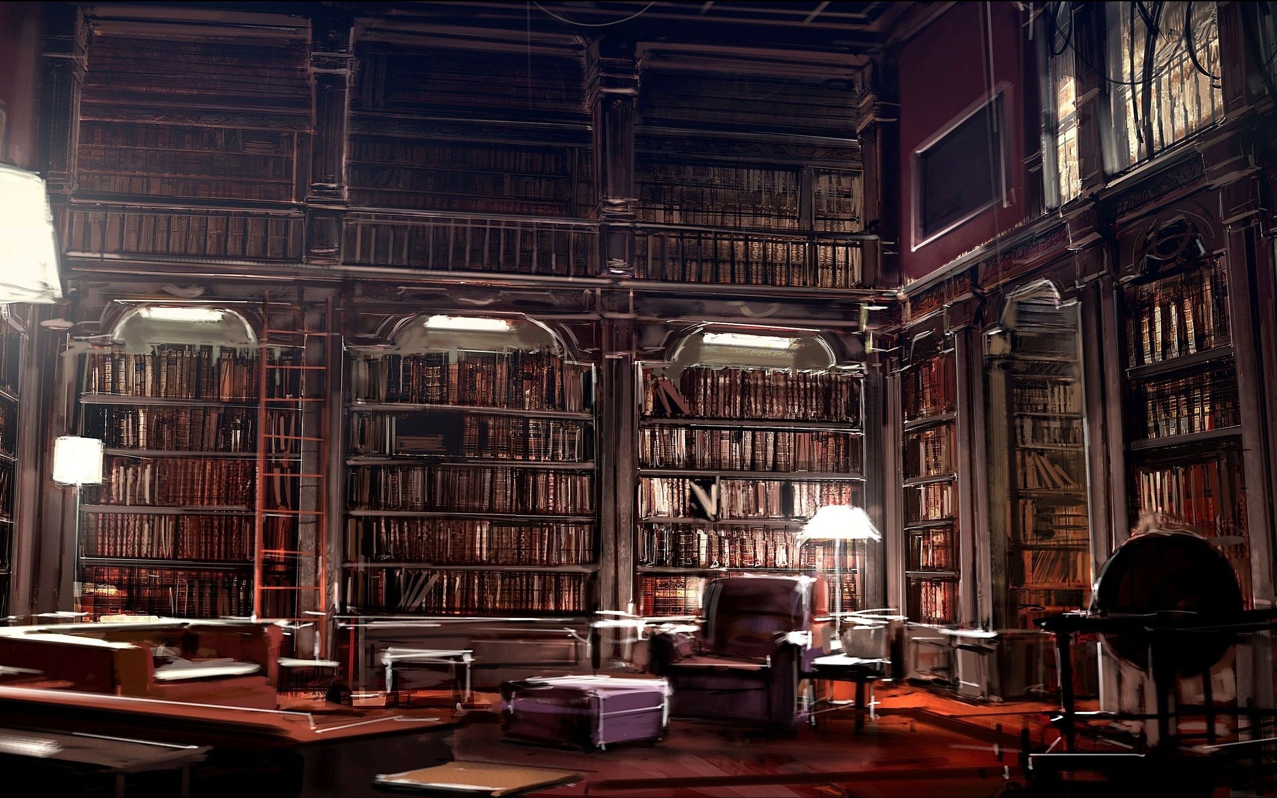 4K library wallpapers, High-definition images, Grandeur of libraries, Scholarly atmosphere, 2560x1600 HD Desktop