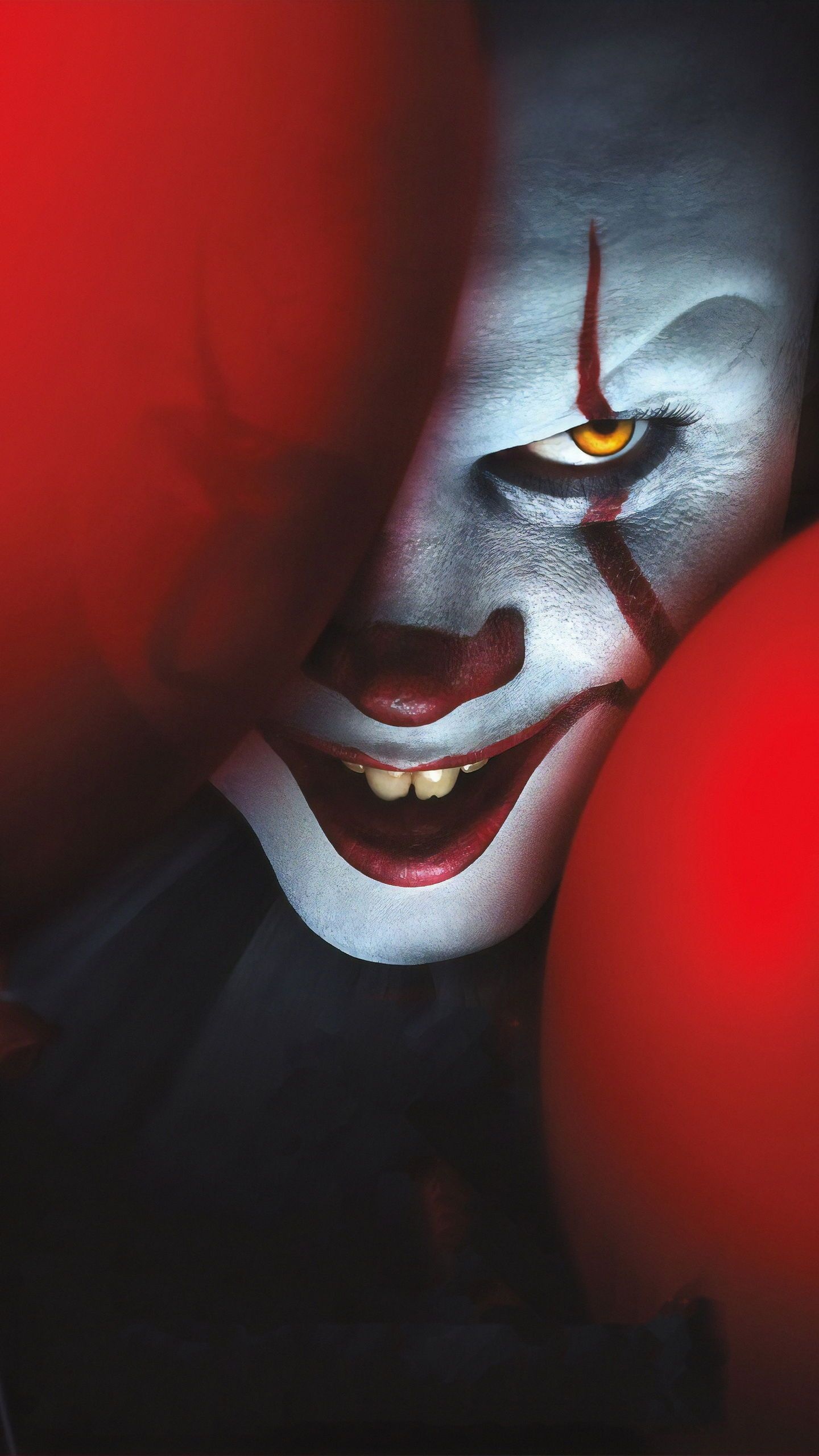 Pennywise iPhone wallpapers, Horror-themed, Terrifying visuals, Creepy clown, 1440x2560 HD Handy