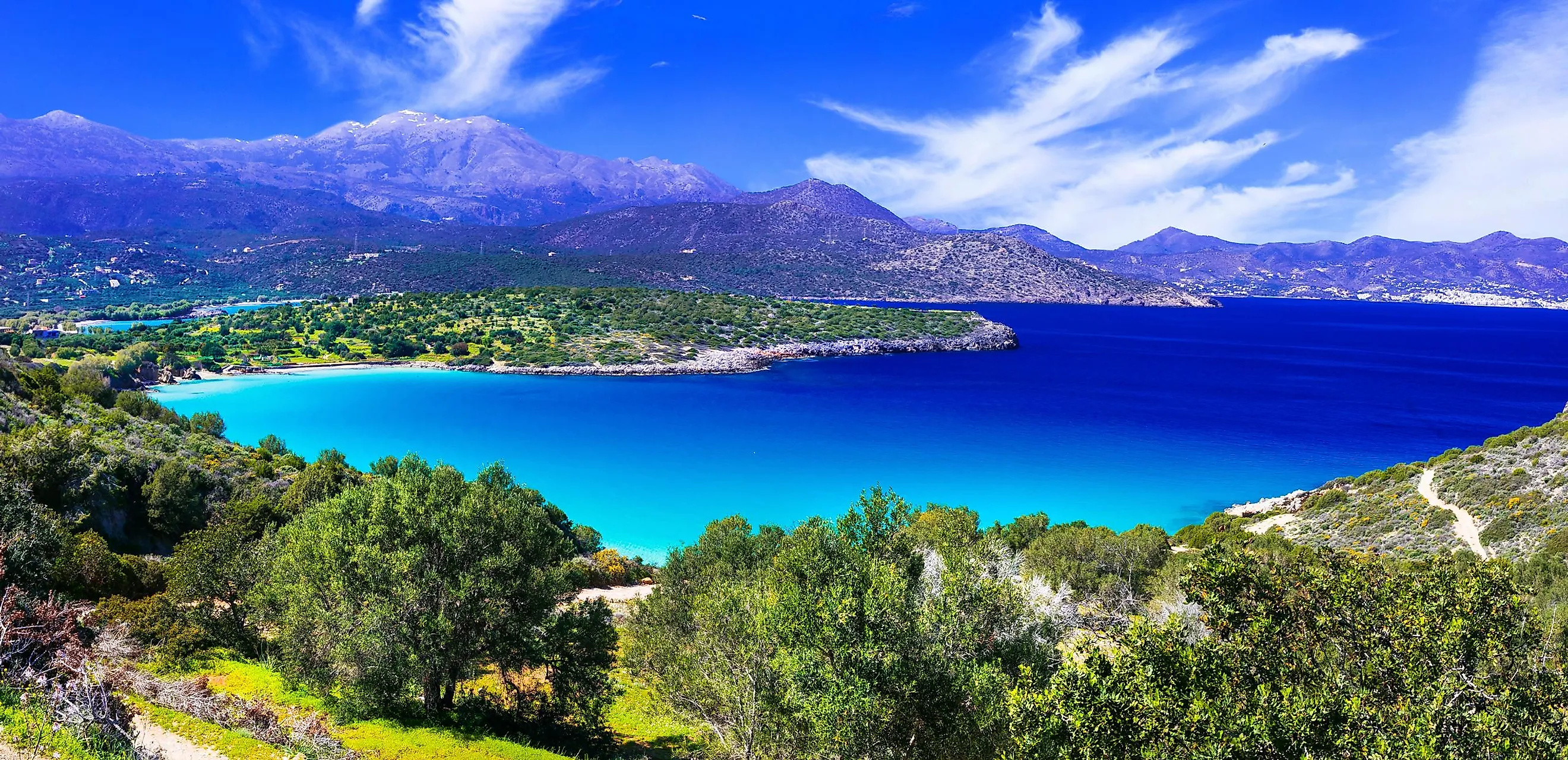 Sea of Crete, Worldatlas, 2640x1280 Dual Screen Desktop