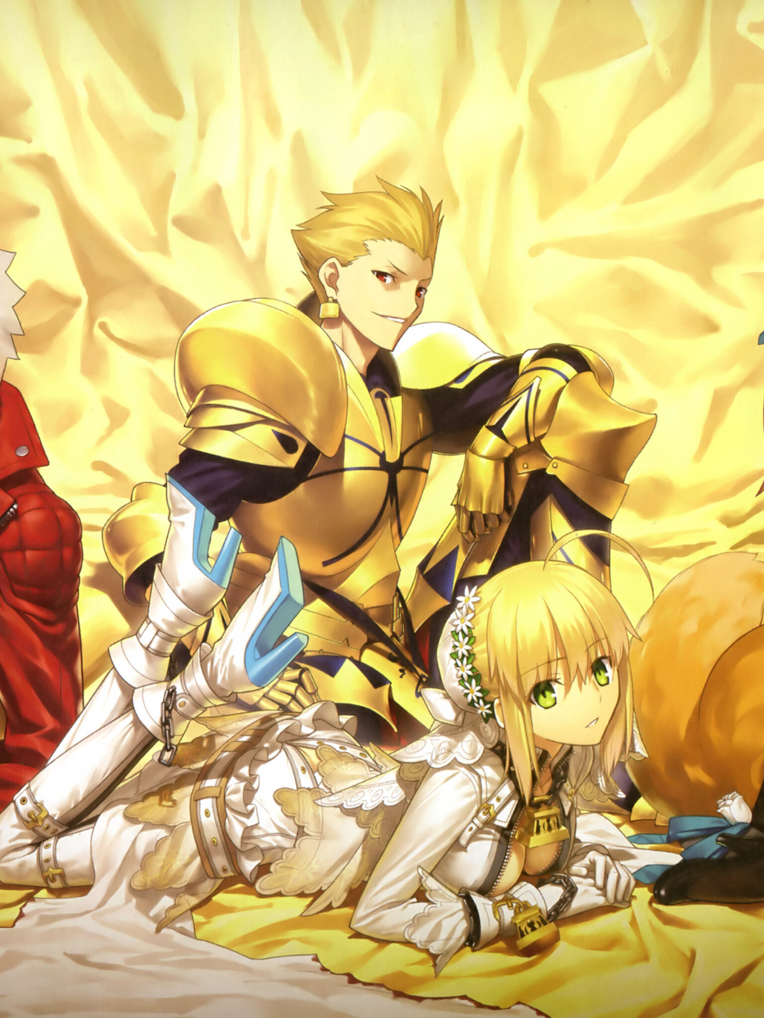 Gilgamesh (Fate/Zero): Fate/Extra CCC, Type-Moon's visual novel, Anime characters, King of Uruk. 1540x2050 HD Background.