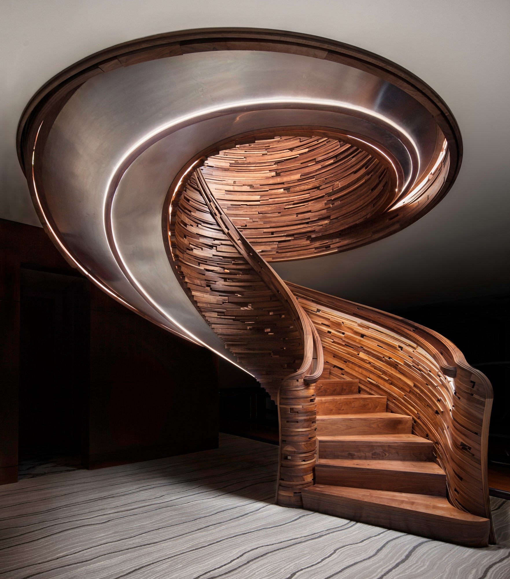 Staircase, Custom staircases, Curved stairs, Expert craftsmanship, 1770x2000 HD Phone