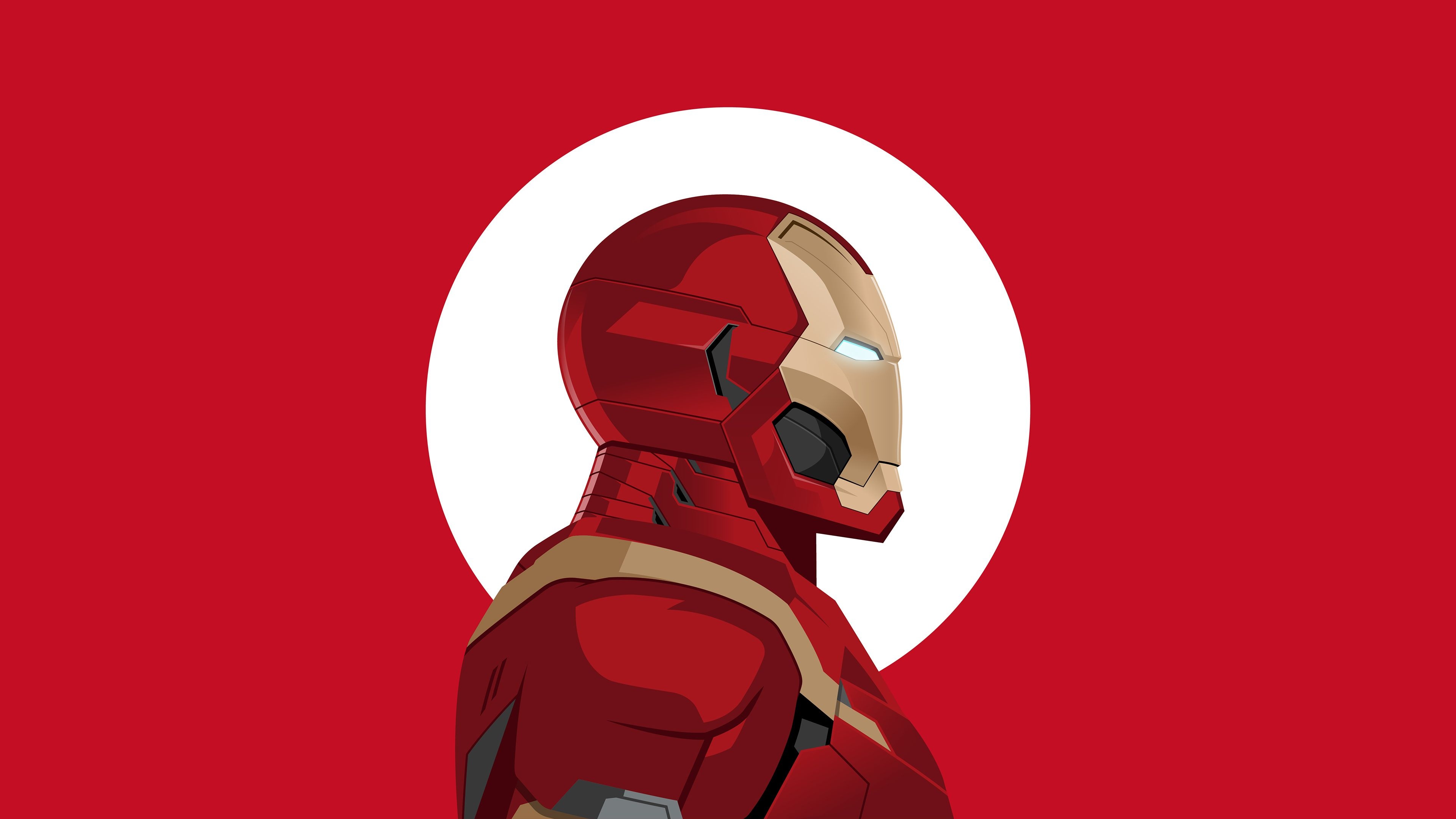Marvel Minimalist, Wallpaper 4K Iron Man Minimal, 3840x2160 4K Desktop