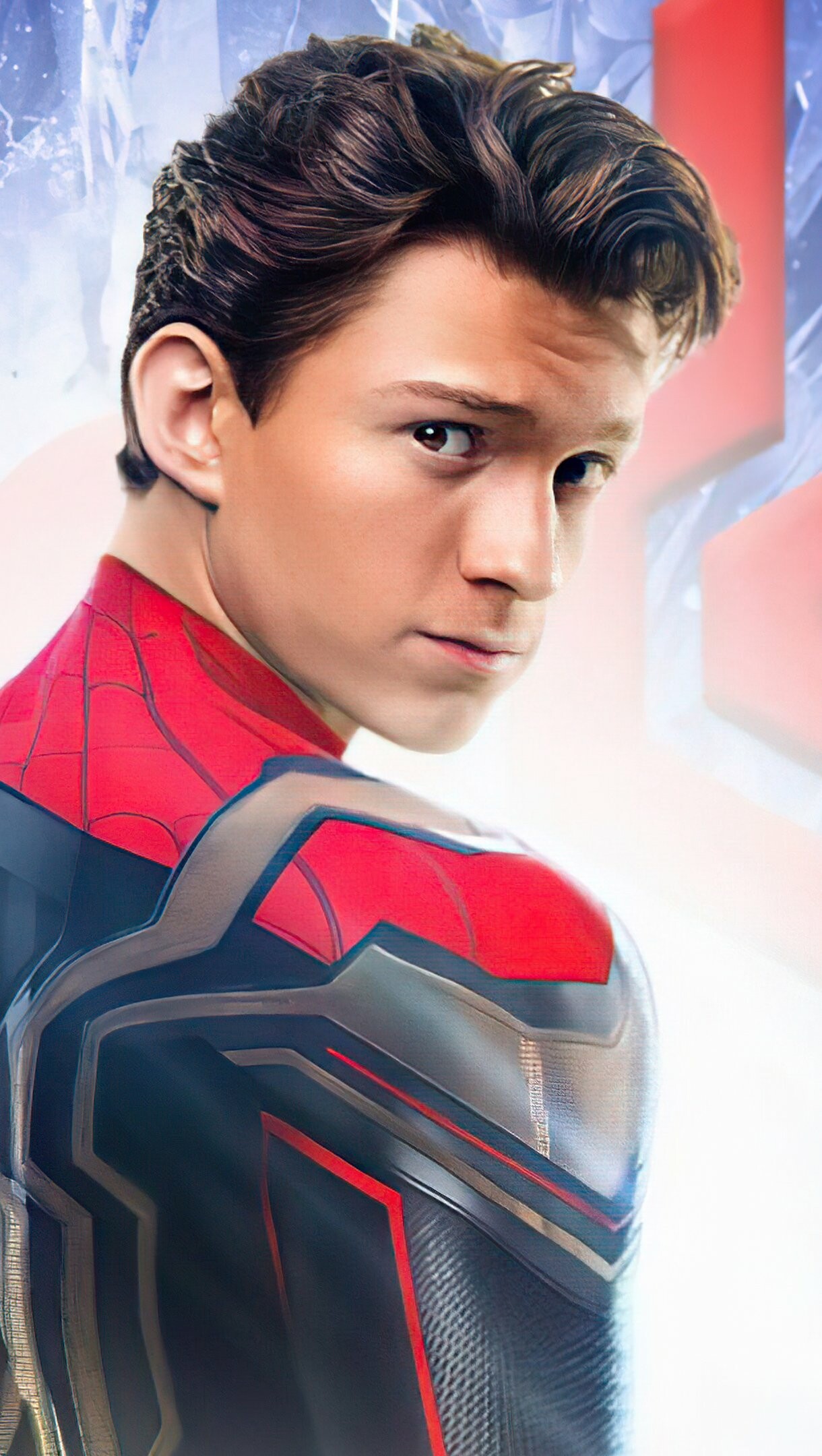 Tom Holland: Spider-Man: No Way Home, Peter Parker, a teenager and Avenger who received spider-like abilities. 1220x2160 HD Background.